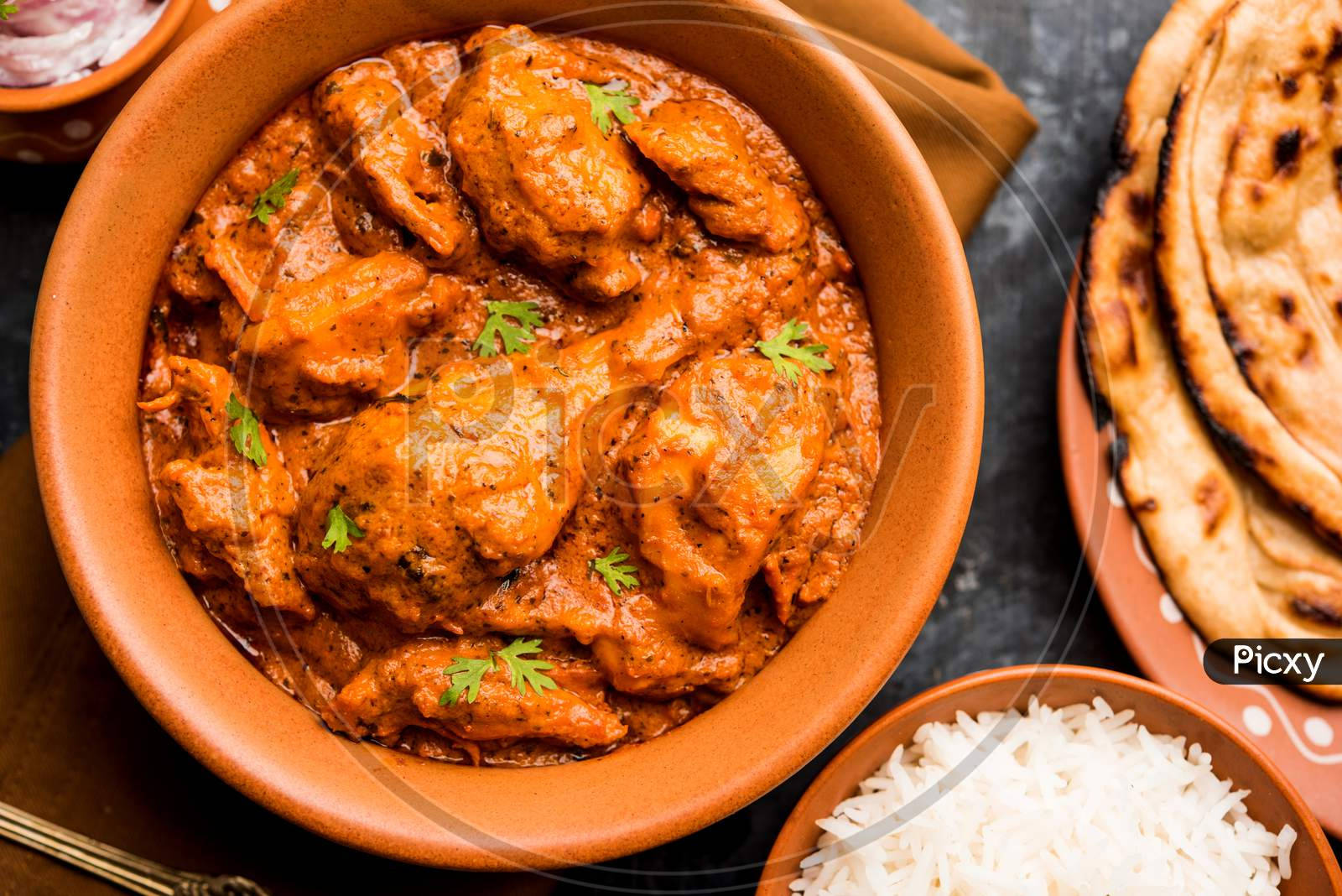 Butter Chicken, herbs, fresh cilantro, HD Desktop Wallpaper
