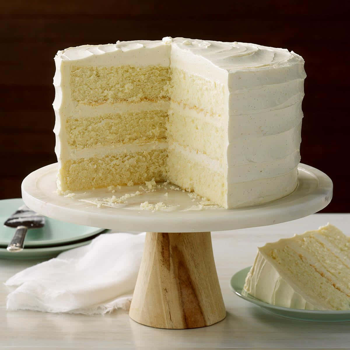 Buttercream, vanilla cake, white frosting, SD Desktop Wallpaper