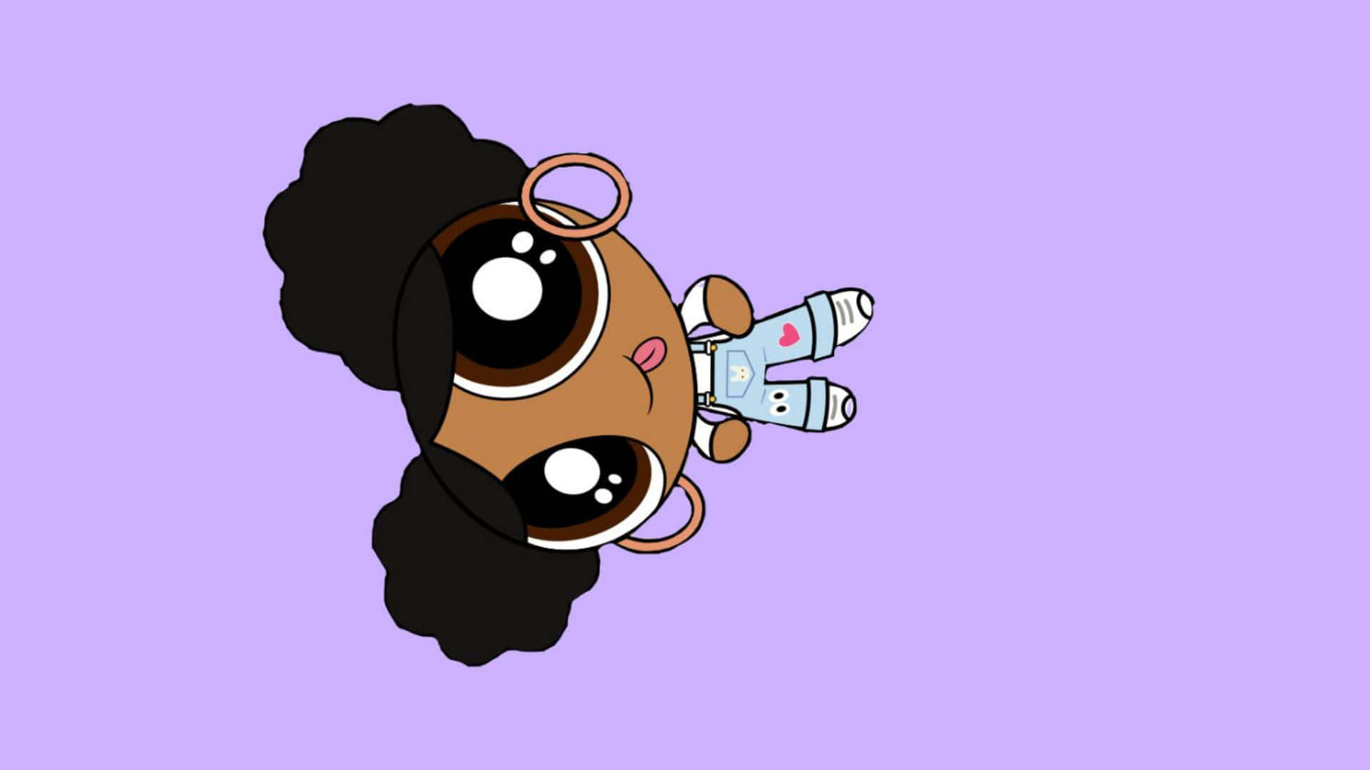 Buttercup Aesthetic, cartoon girl, big eyes, Full HD Desktop Wallpaper