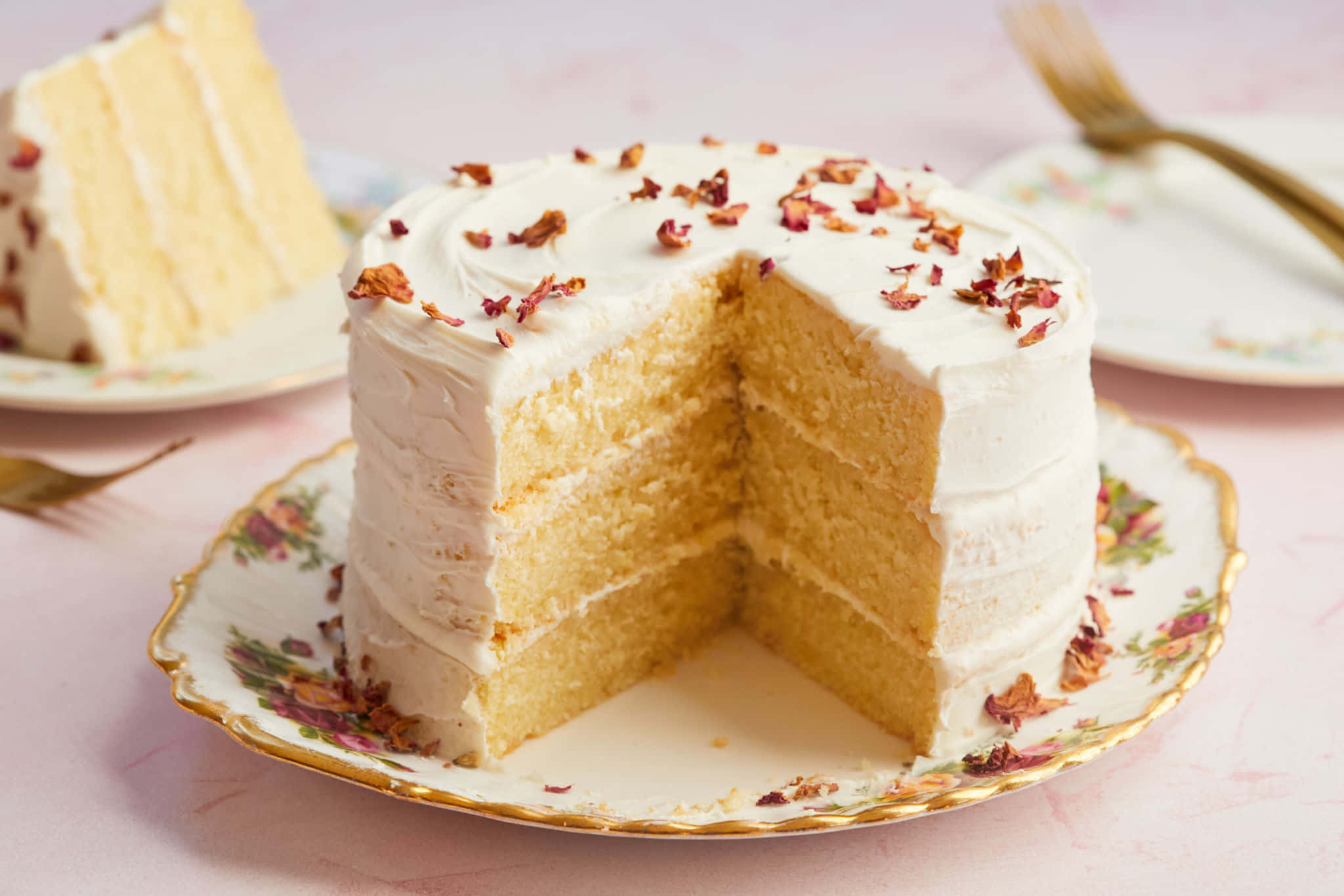 buttercream, vanilla cake, white frosting, Full HD Desktop Wallpaper