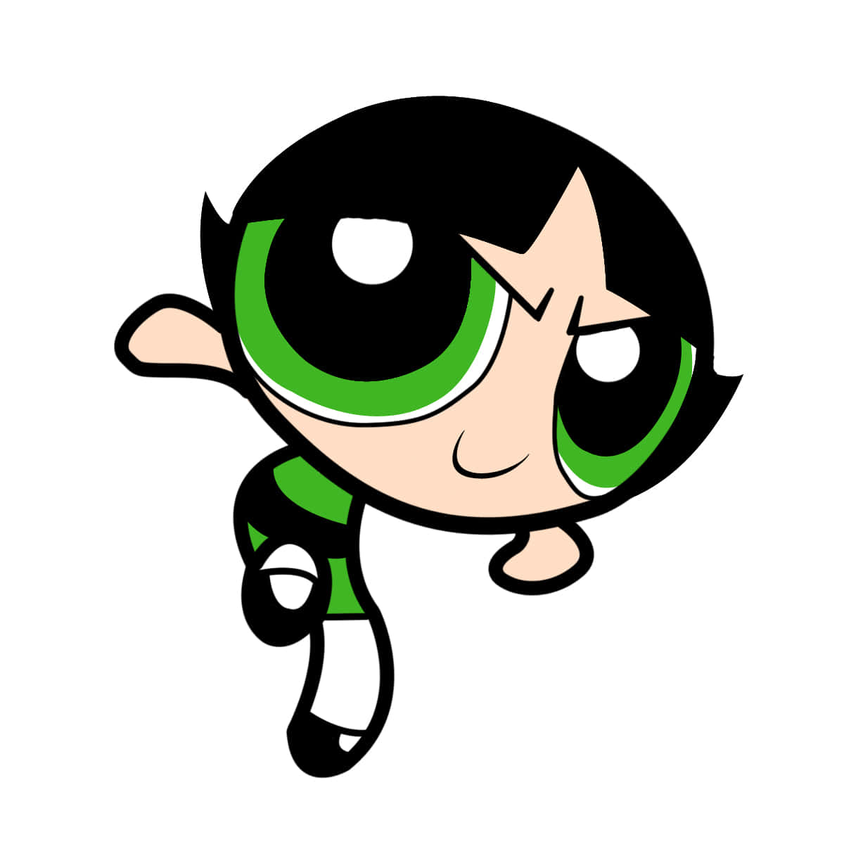 Butterscup Aesthetics, cartoon character, black hair, SD Desktop Wallpaper