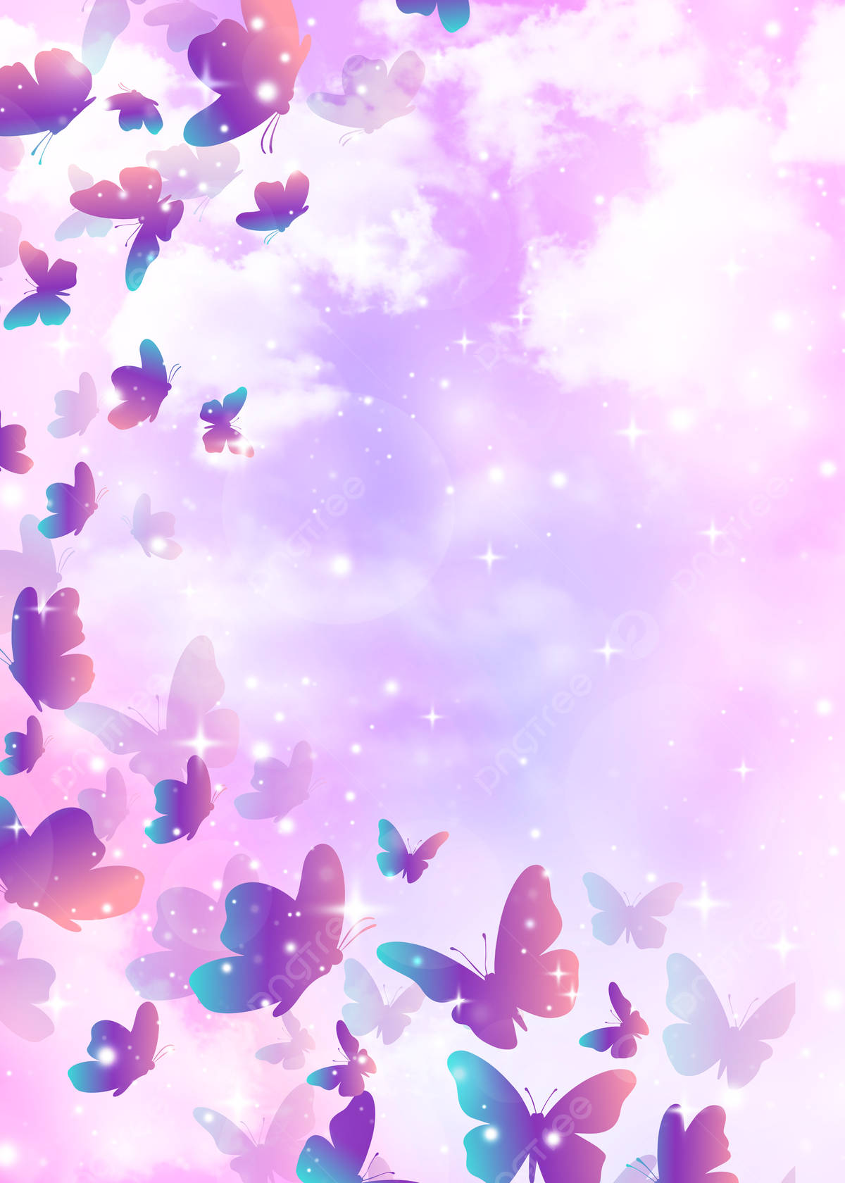 pastel butterfly, glittering pastel butterflies, shades of purple, HD Phone Wallpaper