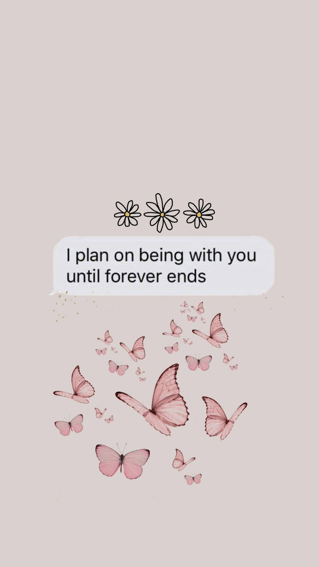 pale pink butterfly aesthetic, pink butterflies, text bubble, Full HD Phone Wallpaper