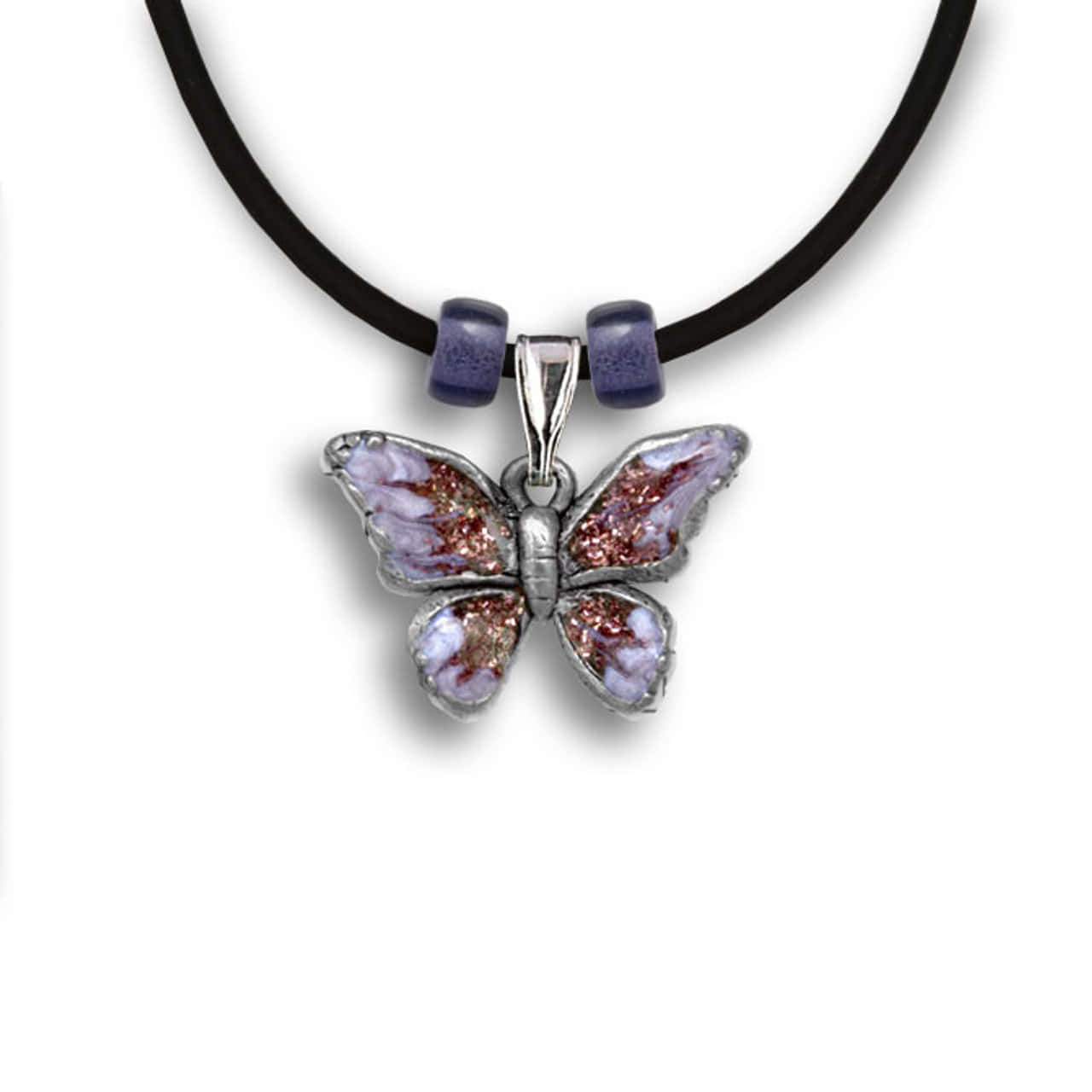 Butterfly Jewelry, silver butterfly pendant, glittery purple and gold wings, HD Desktop Wallpaper