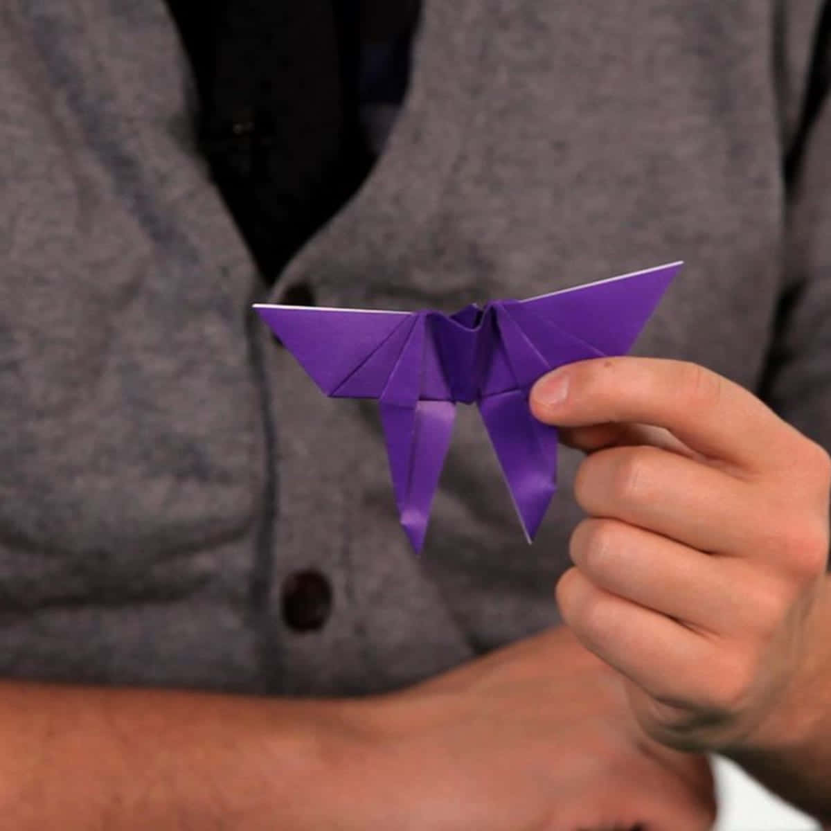 butterfly origami, vibrant purple, origami butterfly, SD Desktop Wallpaper