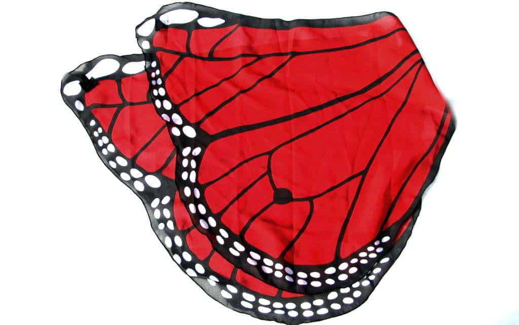Butterfly Wing Dress, monarch butterfly wings, vibrant red, SD Desktop Wallpaper