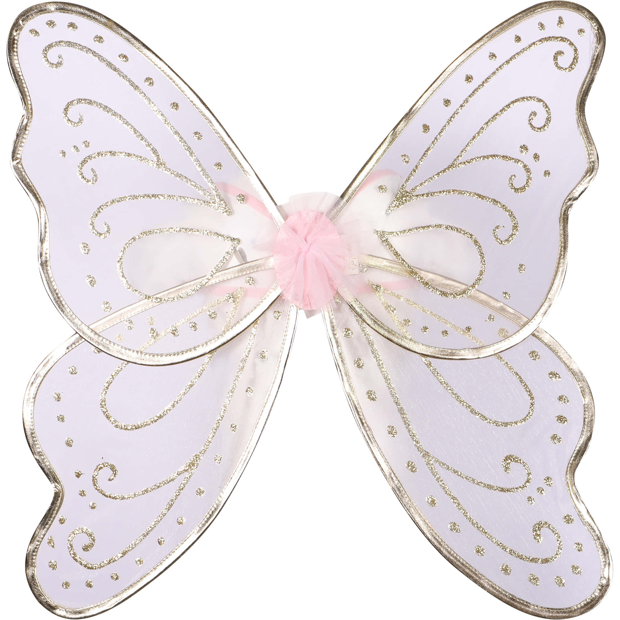 Butterfly Wing Dress, white fairy wings, gold glitter swirls, Full HD Desktop Wallpaper