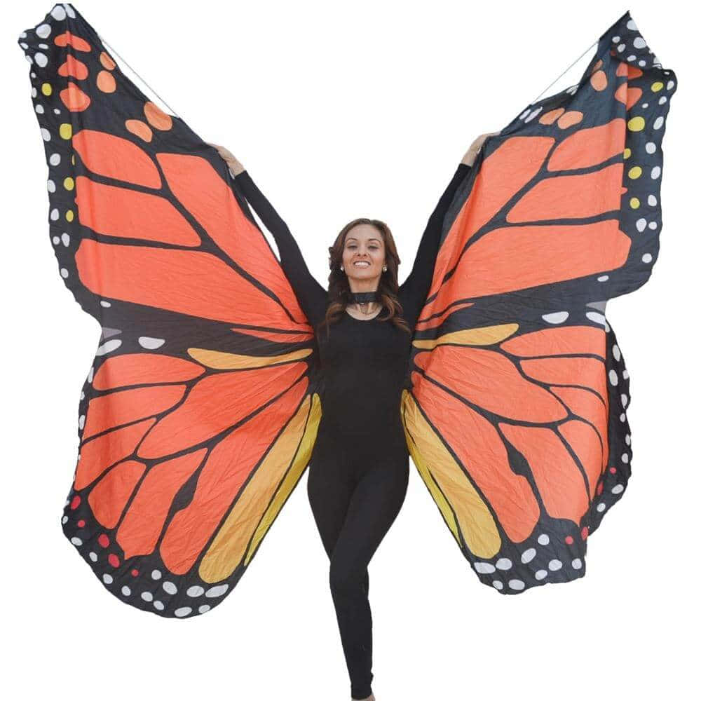 butterfly wing dress, monarch butterfly wings, black outfit, SD Desktop Wallpaper