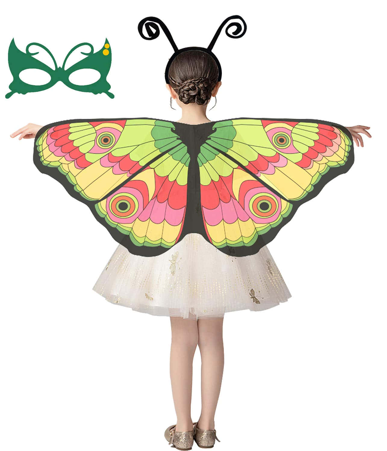 butterfly wing dress, colorful butterfly costume, wings, HD Phone Wallpaper