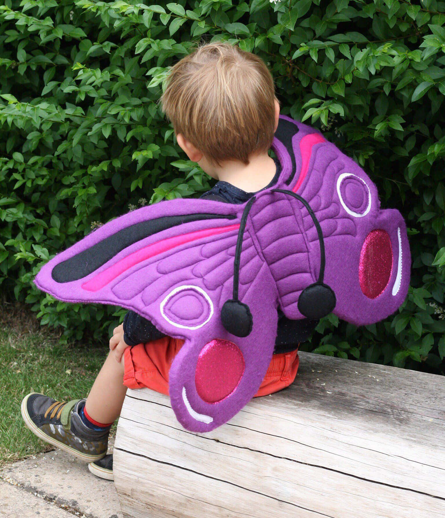 butterfly wing dress, purple felt butterfly costume, pink accents, HD Phone Wallpaper