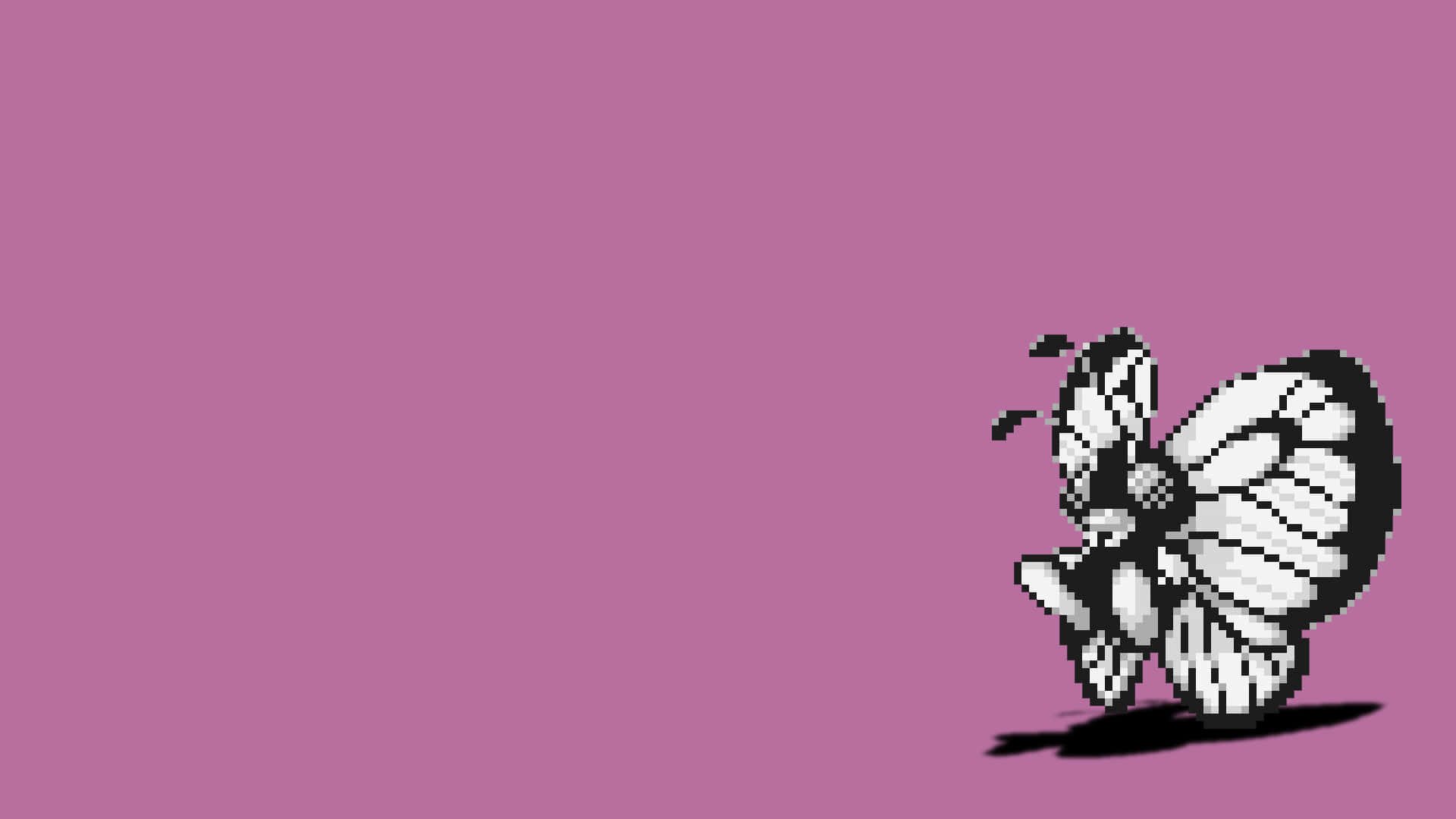 Butterfree, sprite, violet art, Full HD Desktop Wallpaper