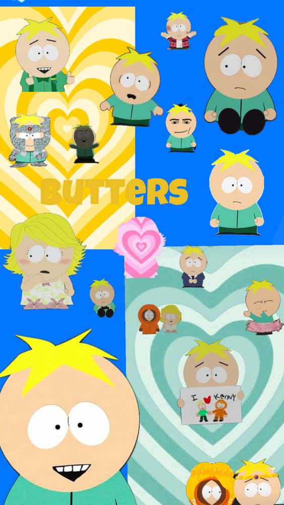 Butters, South Park, collage, SD Phone Wallpaper