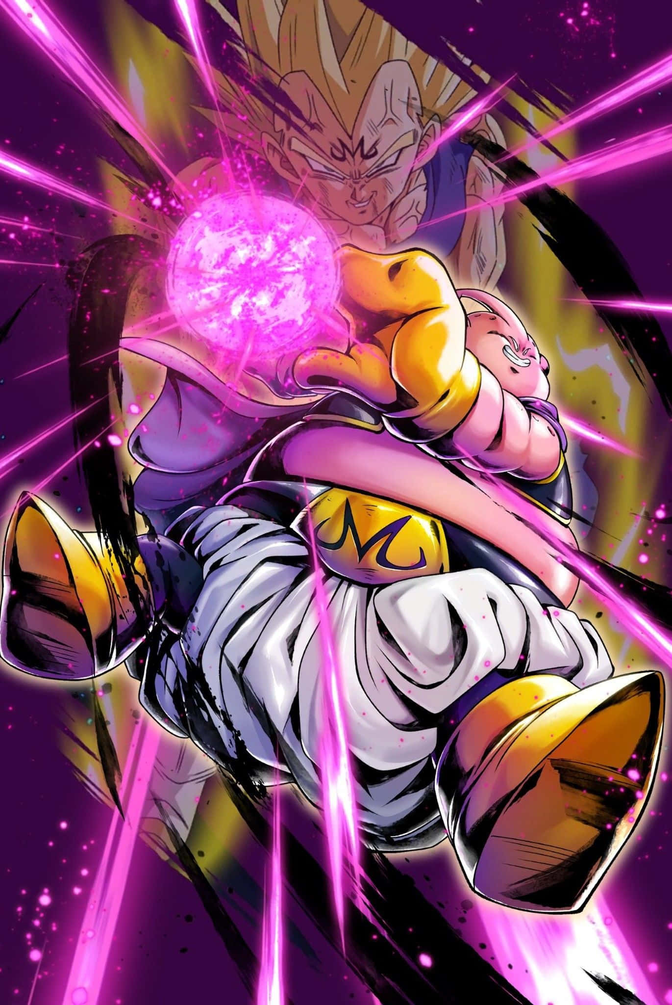 Buu Saga, white and gold armor, glowing pink energy sphere, Full HD Phone Wallpaper