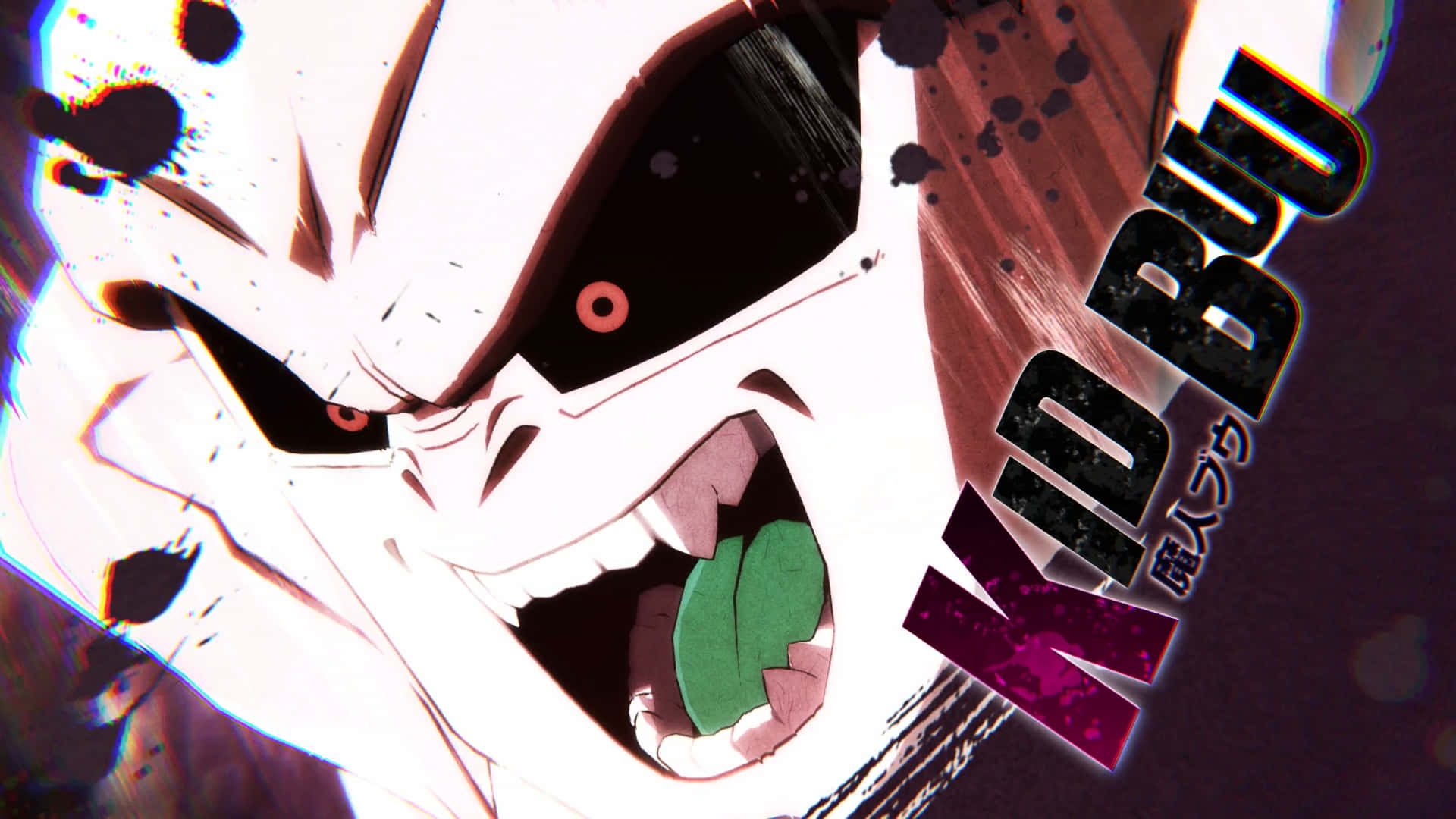 Buu, white mask, green tongue, Full HD Desktop Wallpaper