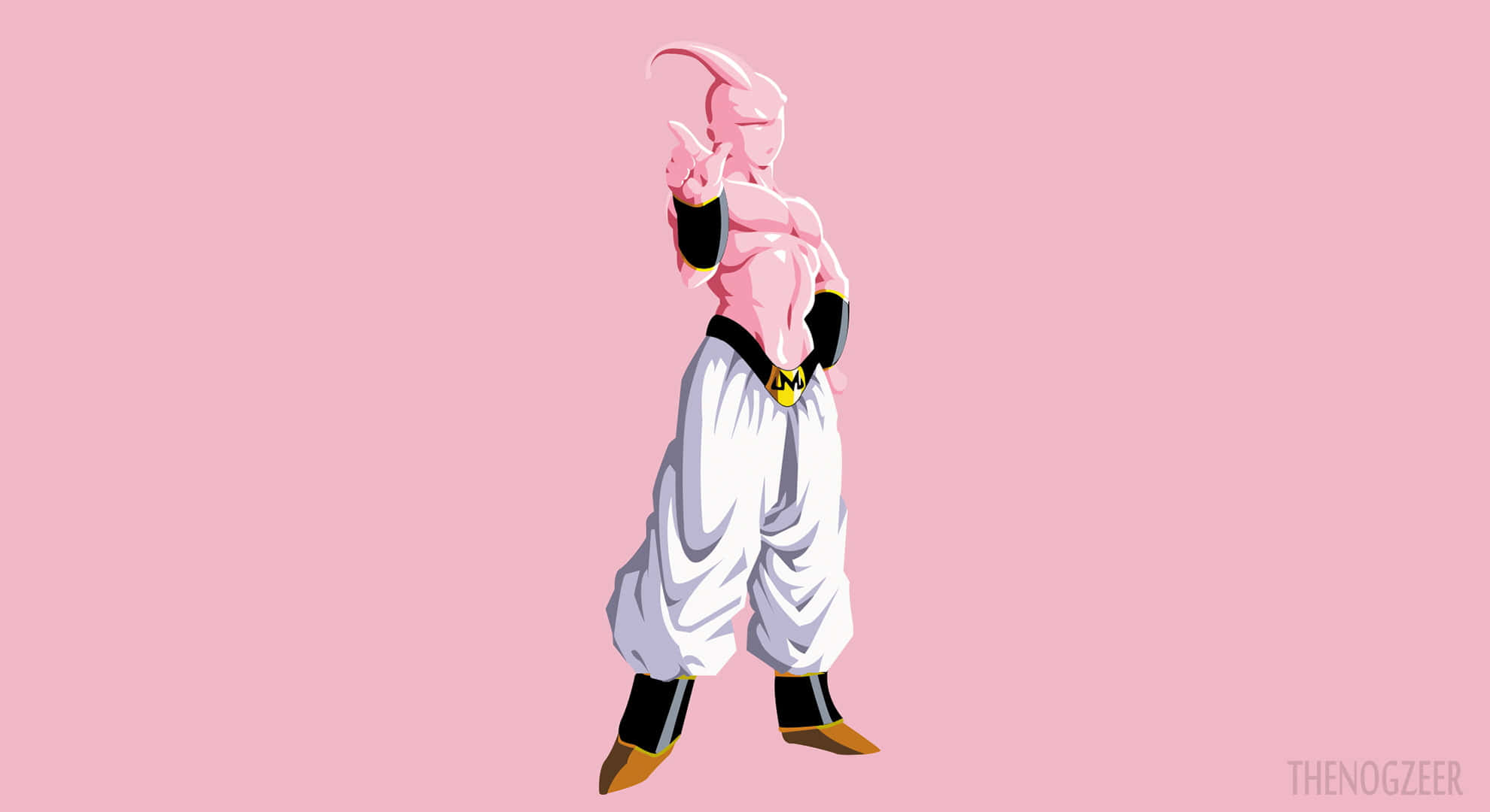 Buu, pink-skinned, white pants, Full HD Desktop Wallpaper