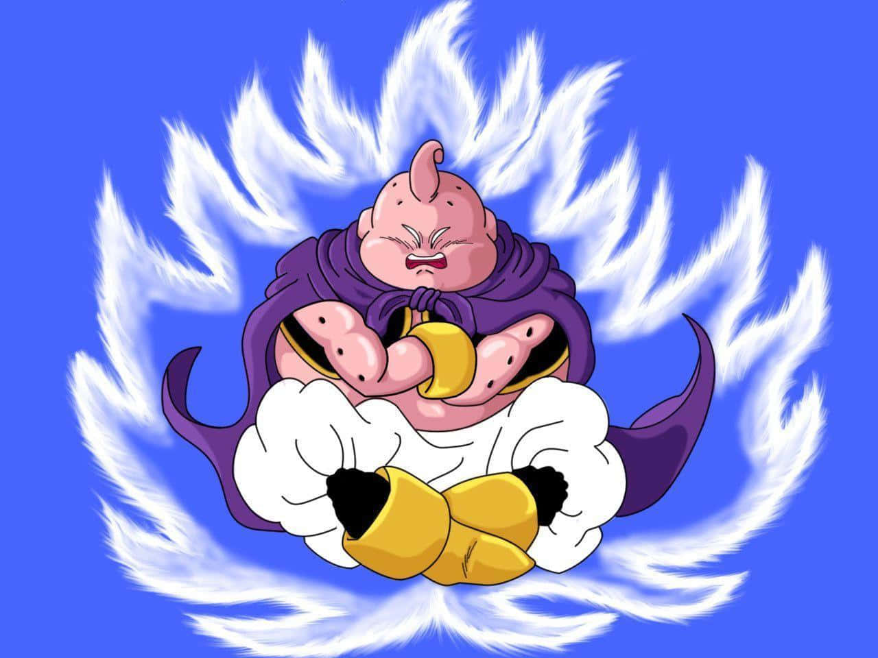 Buu, pink character, purple cape, HD Desktop Wallpaper
