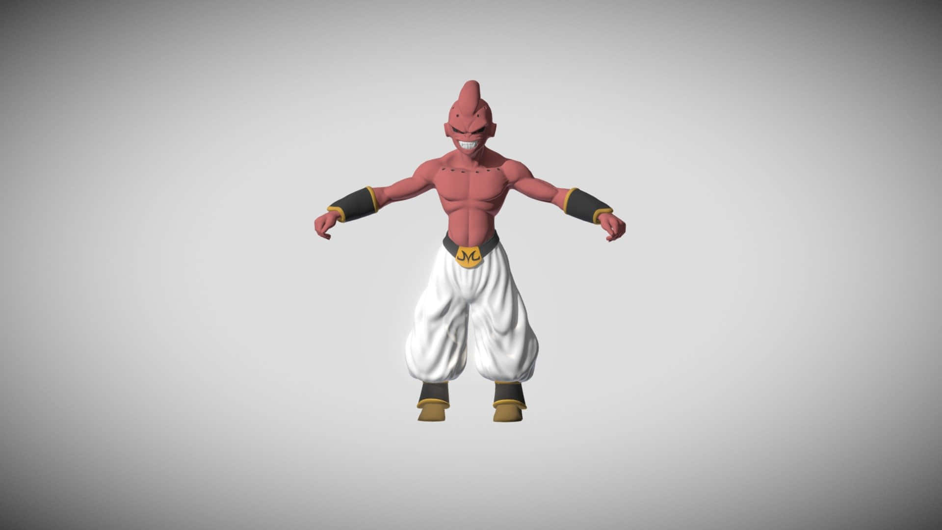 Buu, pink-skinned, anime character, Full HD Desktop Wallpaper