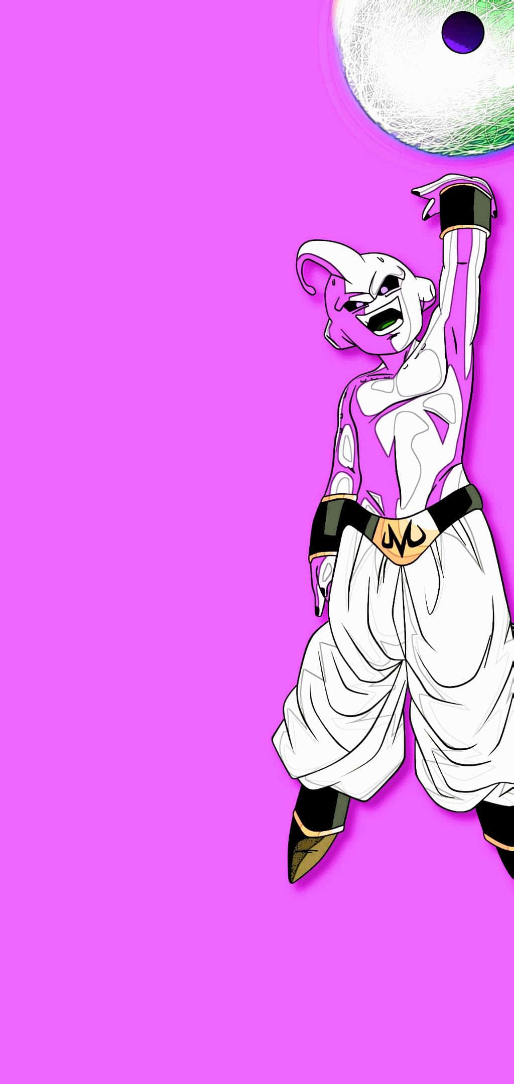 Buu, purple skin, white gi, Full HD Phone Wallpaper