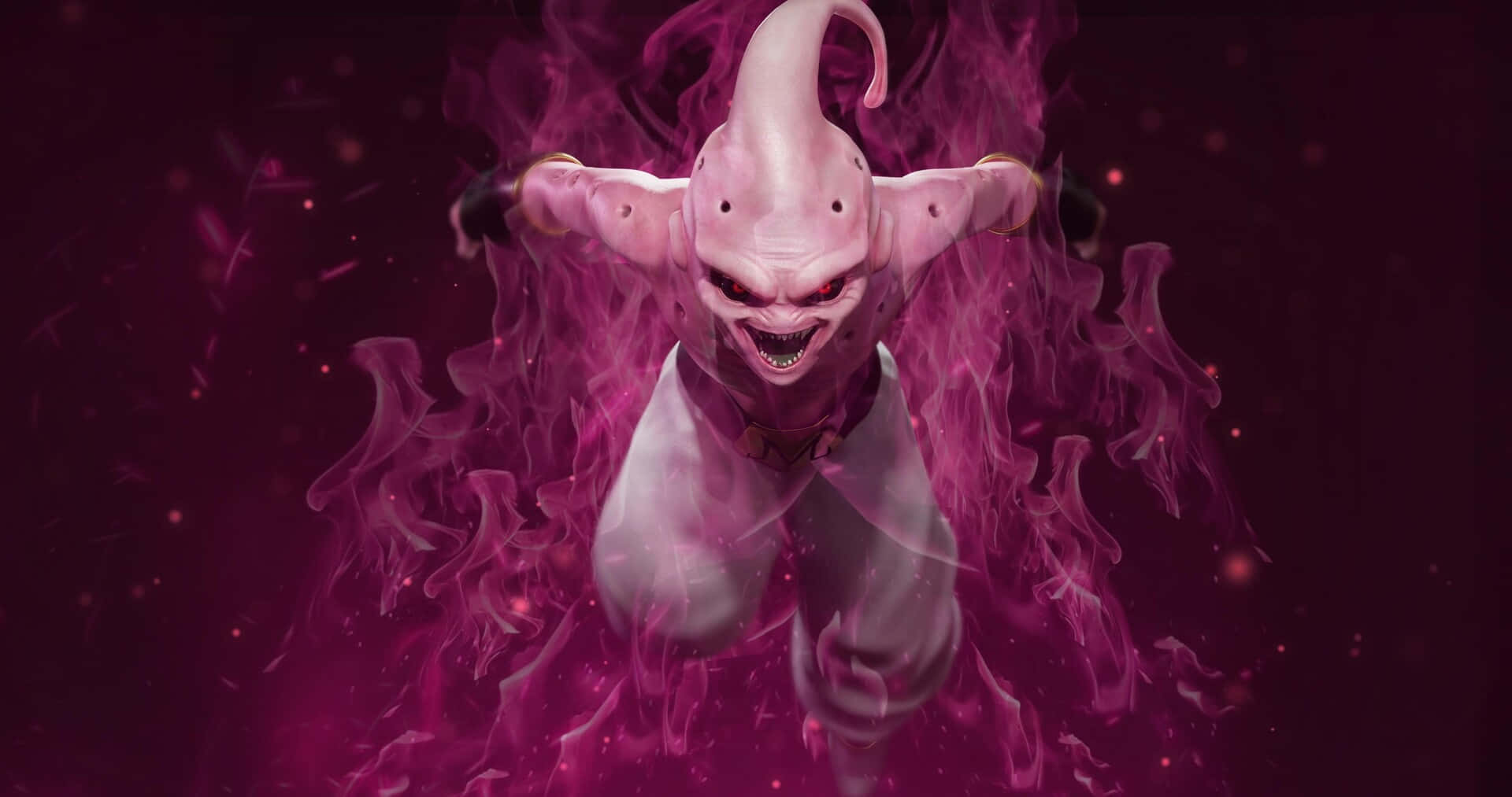 Buu, pink-skinned, horns, Full HD Desktop Wallpaper