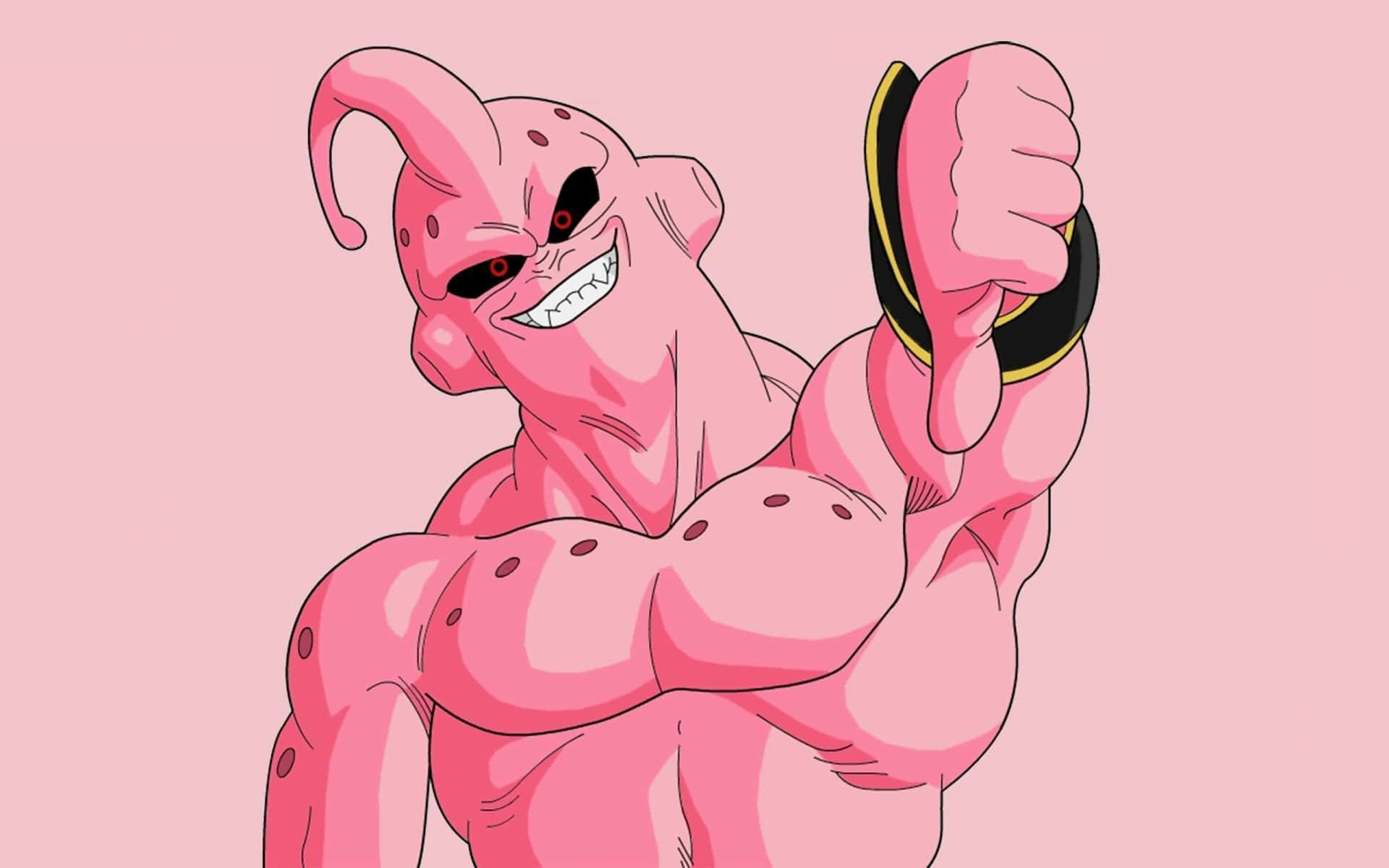 Buu, pink anime character, horn, Full HD Desktop Wallpaper