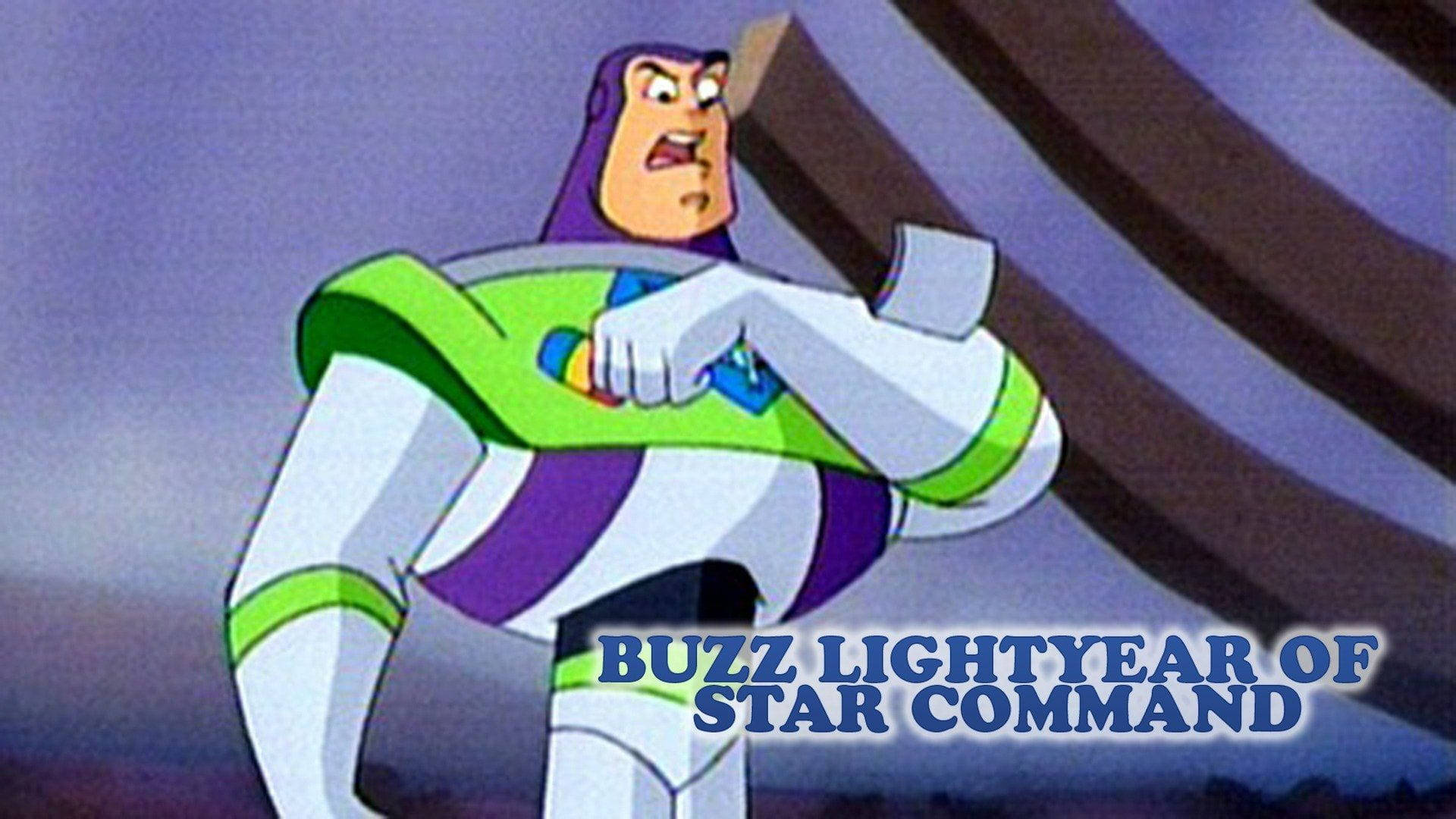 Buzz Lightyear, Star Command, swirling purple and brown background, Full HD Desktop Wallpaper