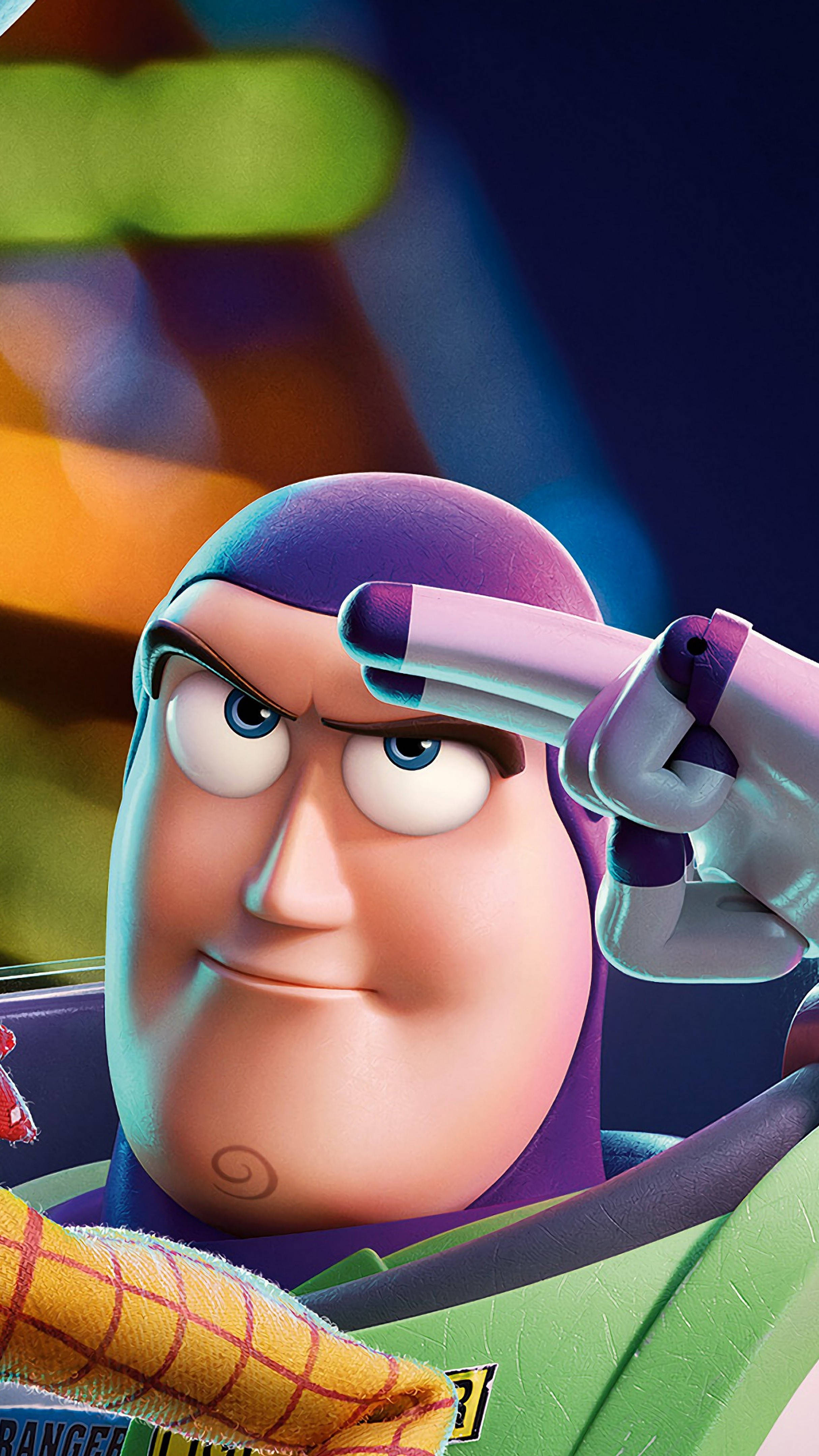 Buzz Lightyear, salute, confident smirk, 4K Phone Wallpaper