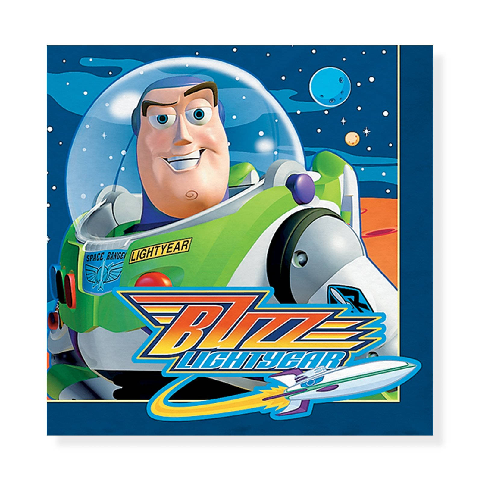Buzz Lightyear, green and white space suit, starry blue space backdrop, HD Desktop Wallpaper