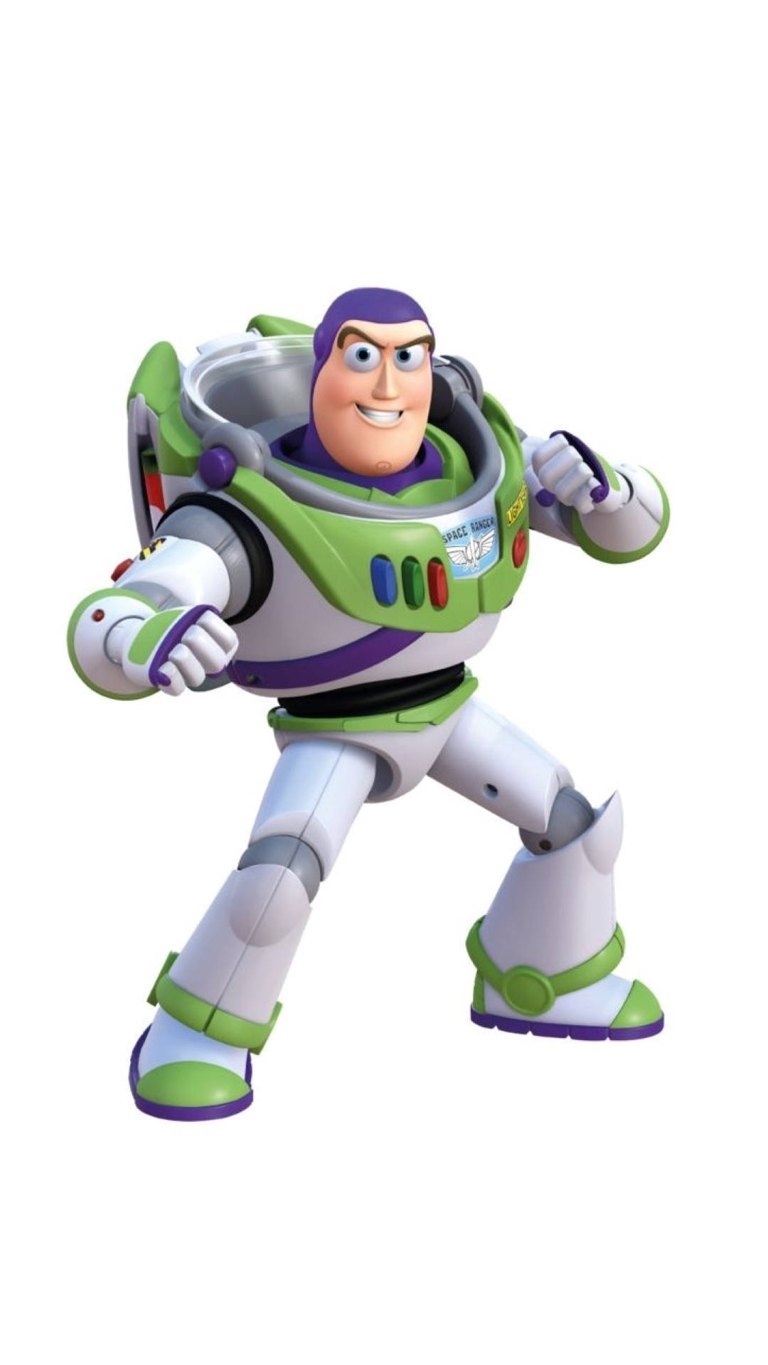 Buzz Lightyear, green and white space ranger suit, plain white background, Full HD Phone Wallpaper