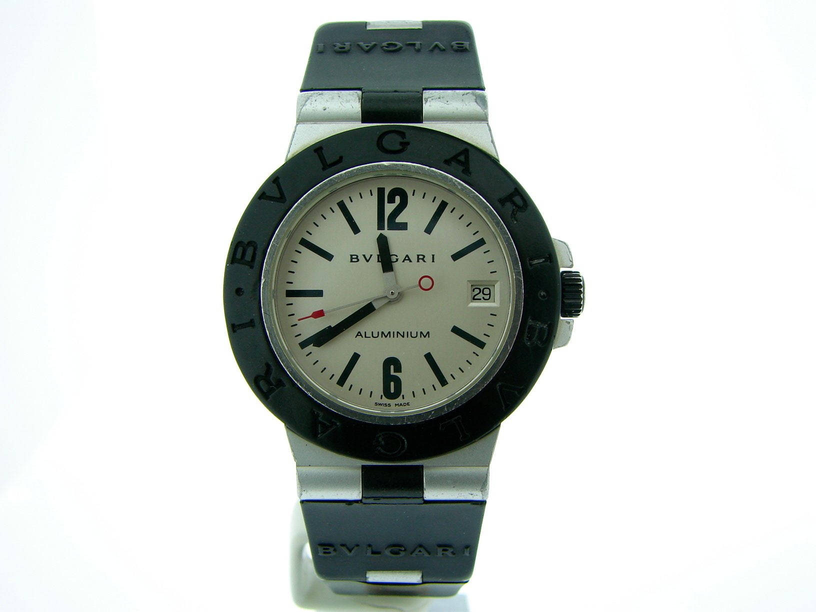 Bvlgari, aluminium watch, black bezel, HD Desktop Wallpaper
