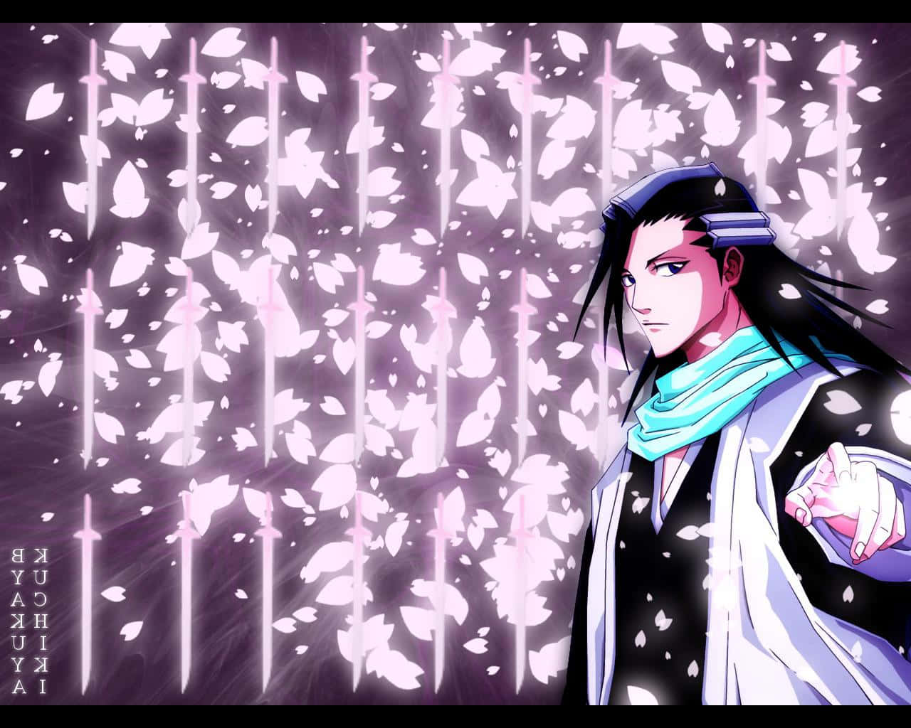 Byakuya Kuchiki, 6th division of the Gotei 13, long black hair, HD Desktop Wallpaper