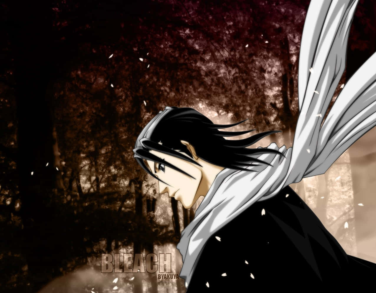 Byakuya Kuchiki, 6th Division, black hair, SD Desktop Wallpaper