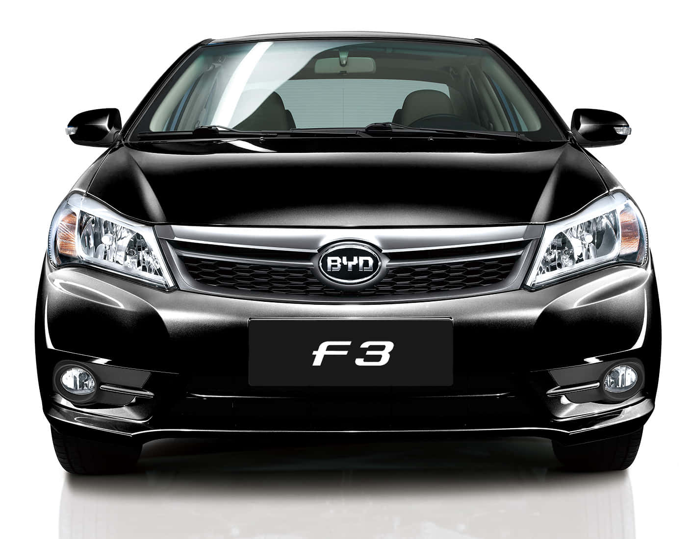 BYD F3, sleek black, chrome accents, HD Desktop Wallpaper