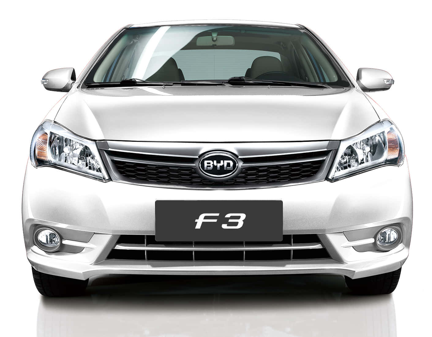 BYD F3, sleek silver, front view, HD Desktop Wallpaper