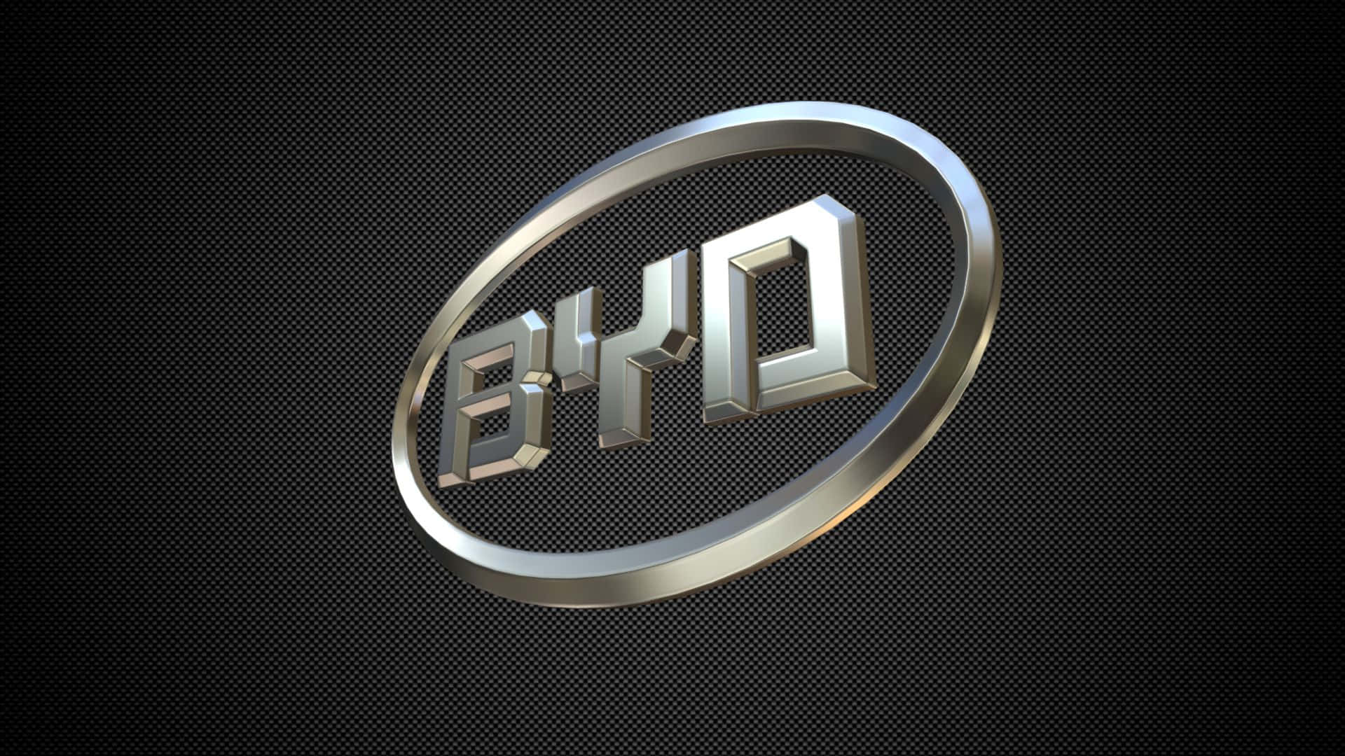 BYD, chrome oval, shiny metallic BYD logo, Full HD Desktop Wallpaper