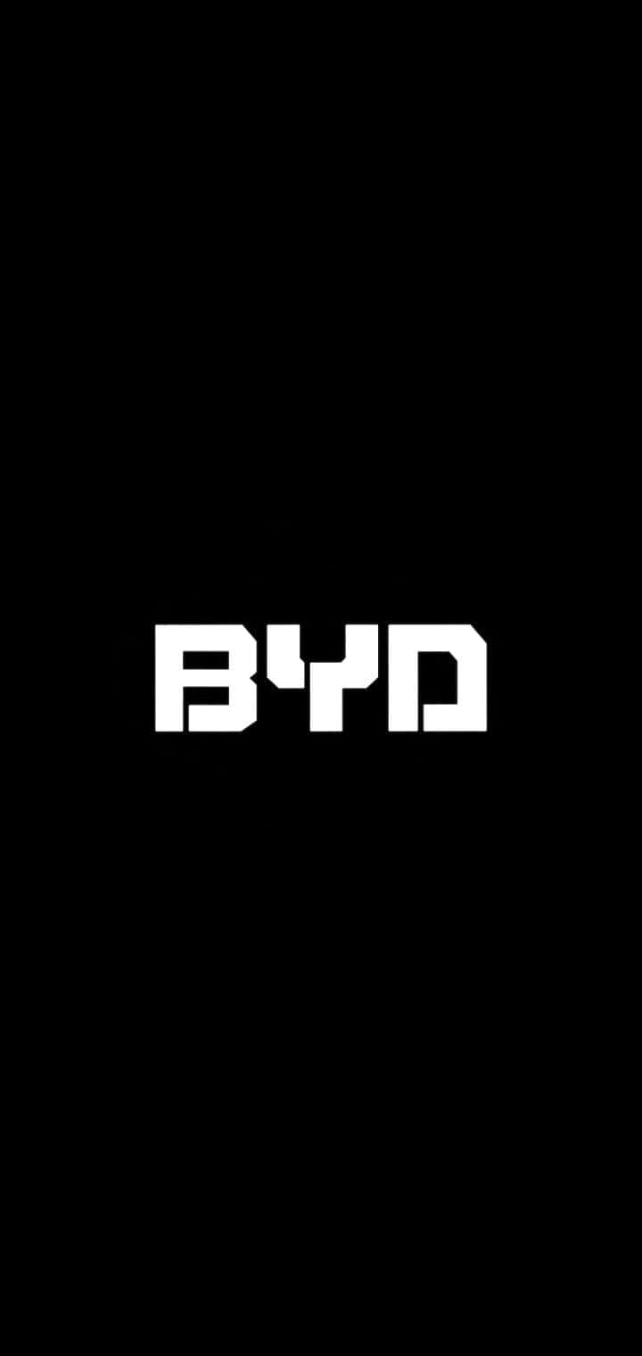 BYD logo, black background, white logo, HD Phone Wallpaper