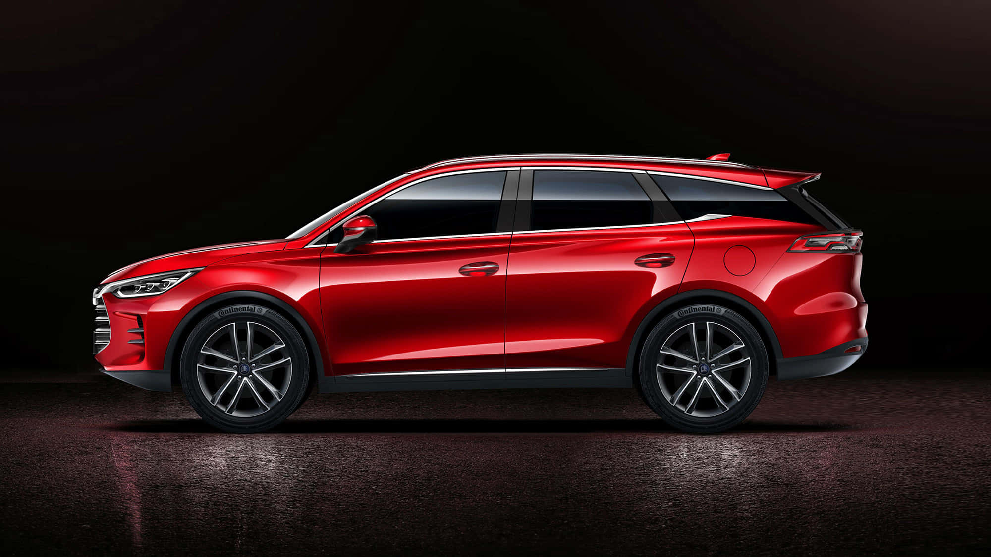 BYD, 2000 x 1125, sleek red SUV, Full HD Desktop Wallpaper