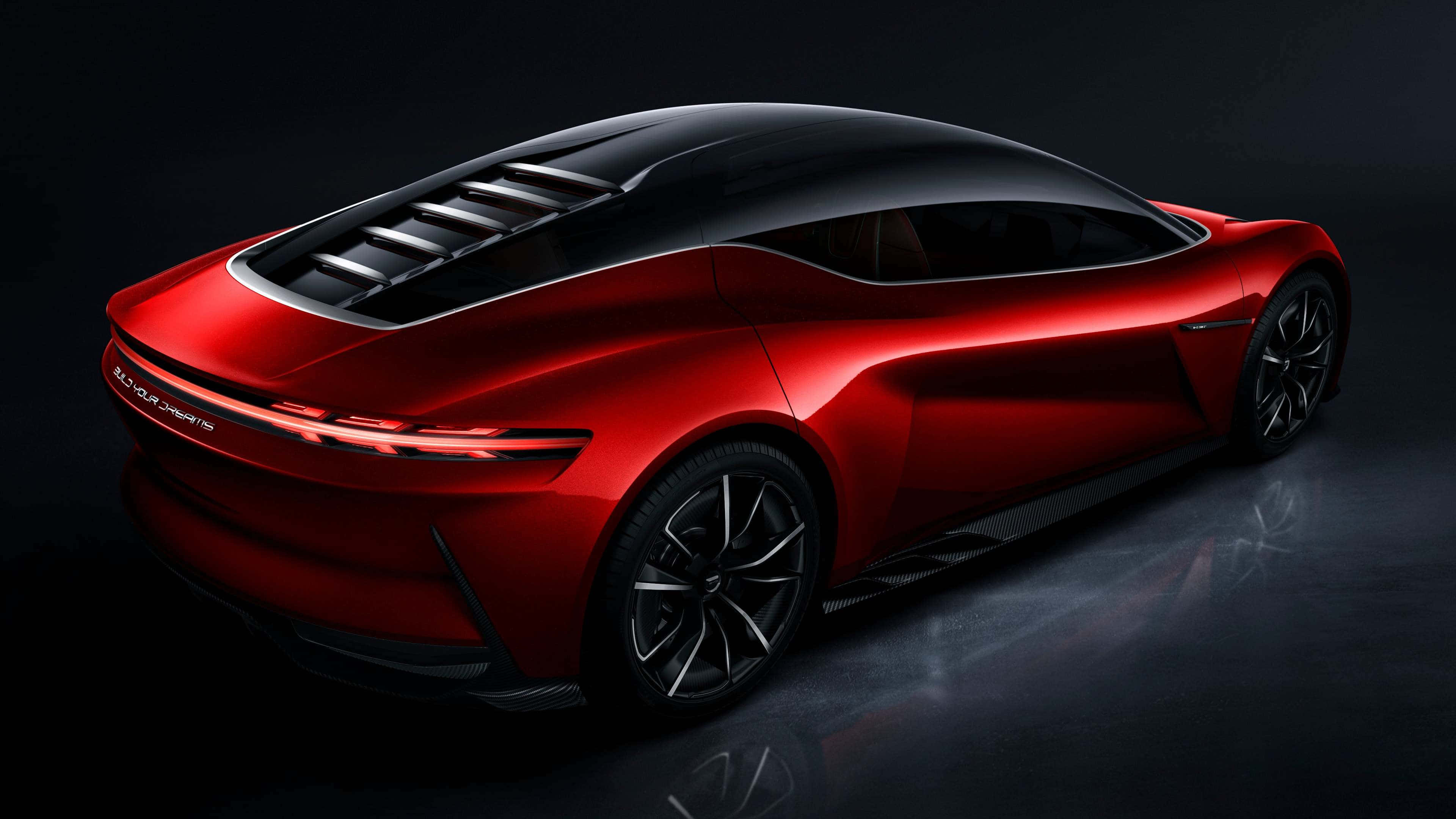 Byd, red, futuristic sports car, 4K Desktop Wallpaper
