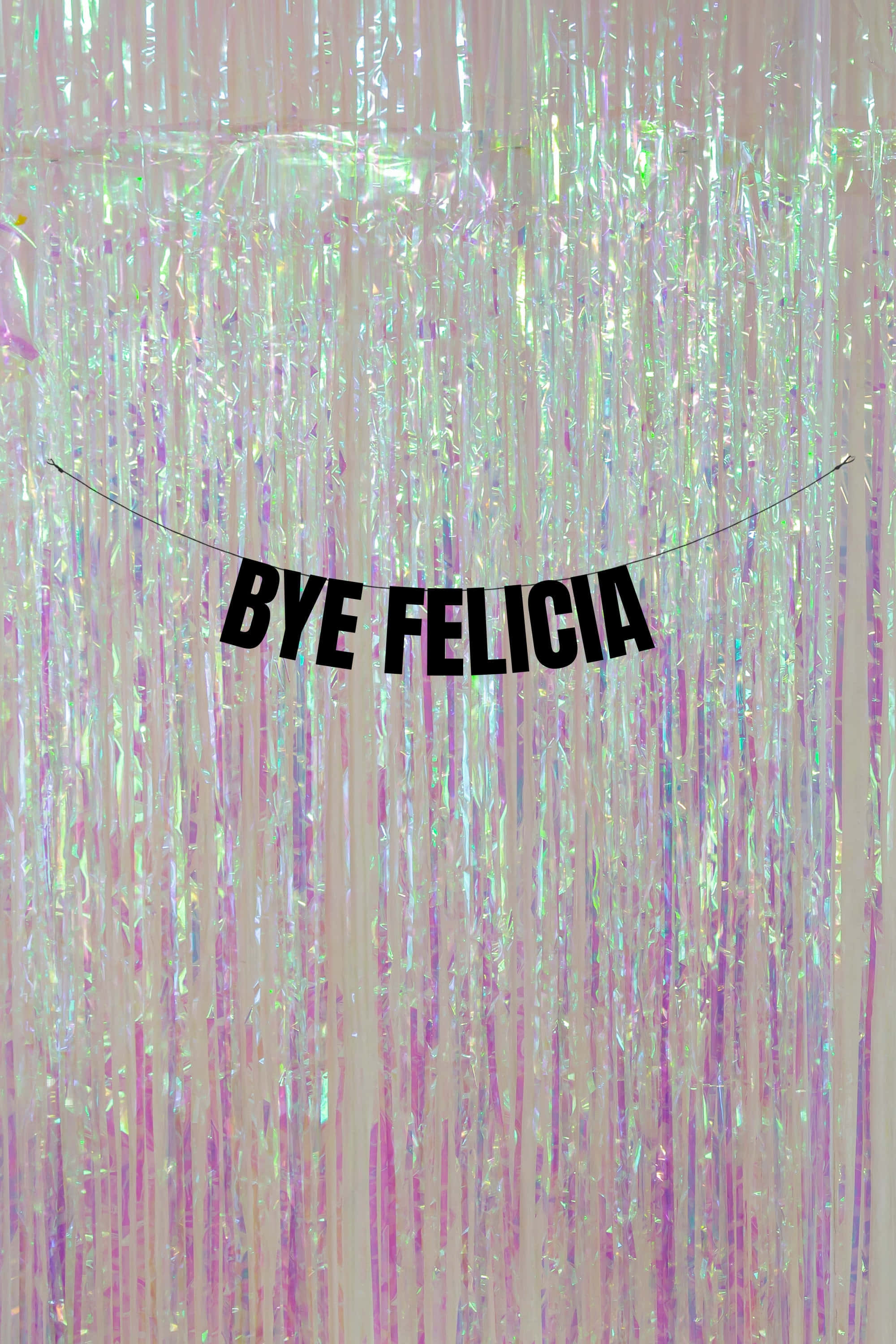 BYE FELICIA, silver, pink metallic, 2K Phone Wallpaper