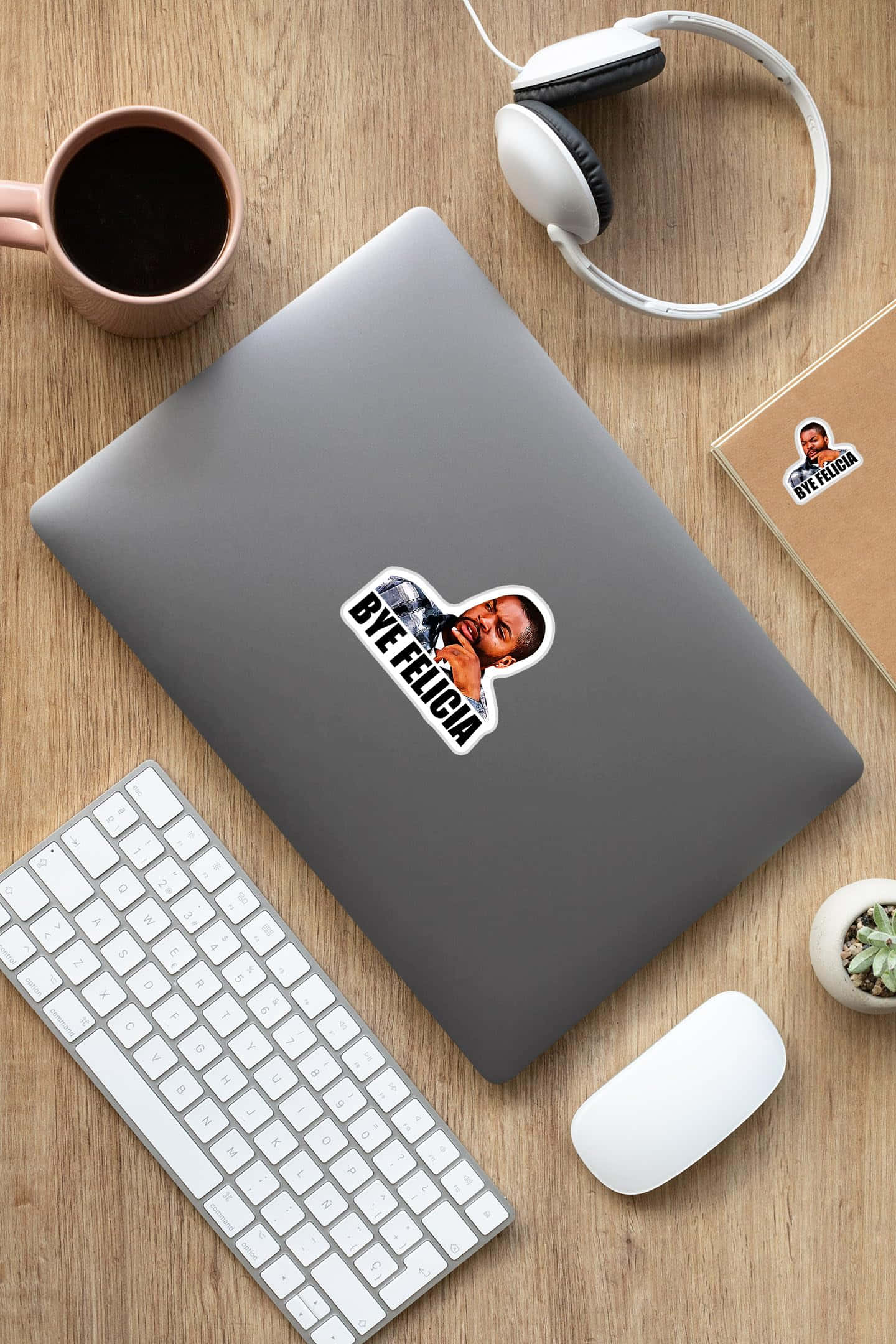 Bye Felicia, laptop, wooden desk, Full HD Phone Wallpaper