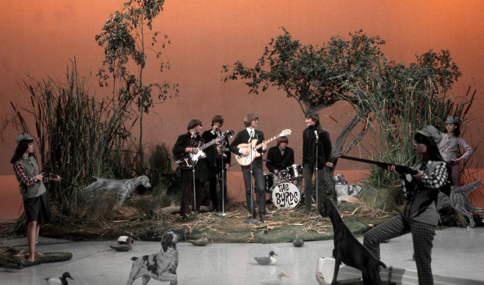 The Byrds, 60s, surreal stage, HD Desktop Wallpaper