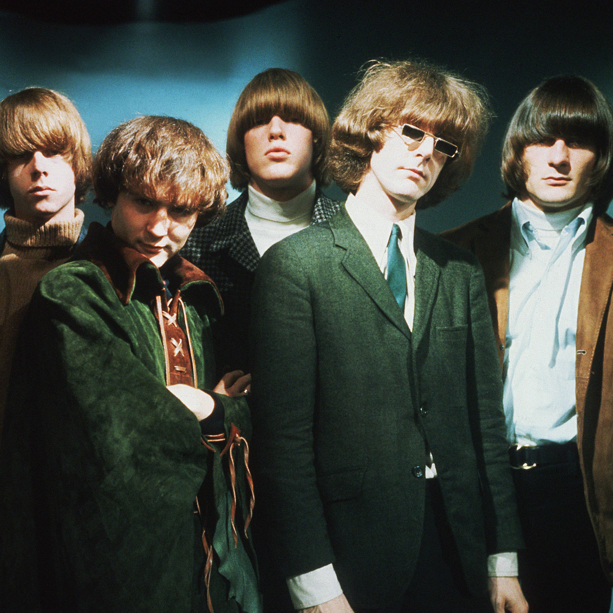 The Byrds, 1960s mod fashion, dark blue backdrop, Full HD Desktop Wallpaper