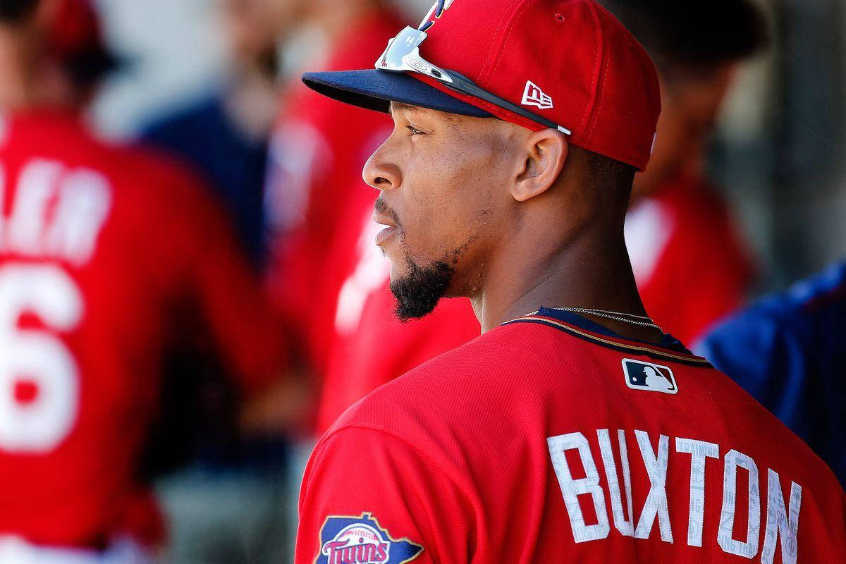 Byron Buxton, red Twins jersey, BUXTON, SD Desktop Wallpaper