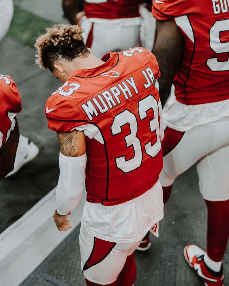 Byron Murphy, red jersey, number 33, SD Phone Wallpaper