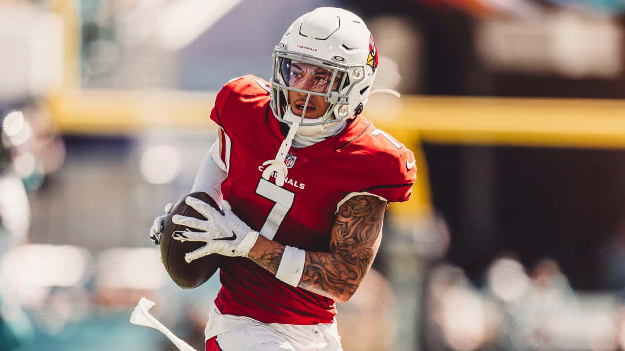 Byron Murphy, red uniform, football player, HD Desktop Wallpaper