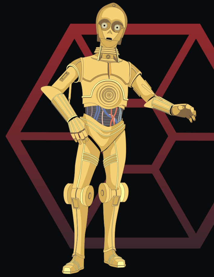 C-3PO, golden droid, wide eyes, SD Phone Wallpaper