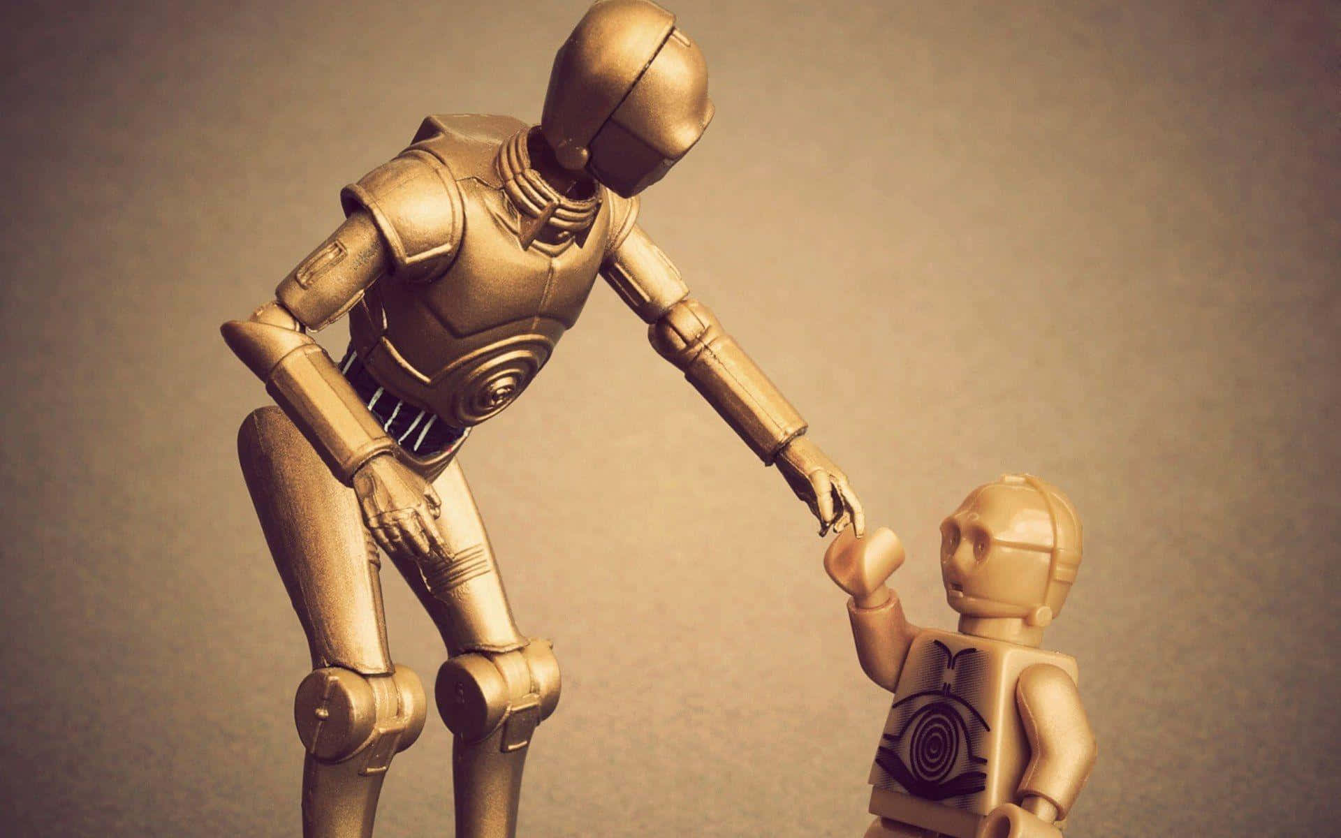C-3PO, golden, figurine, Full HD Desktop Wallpaper