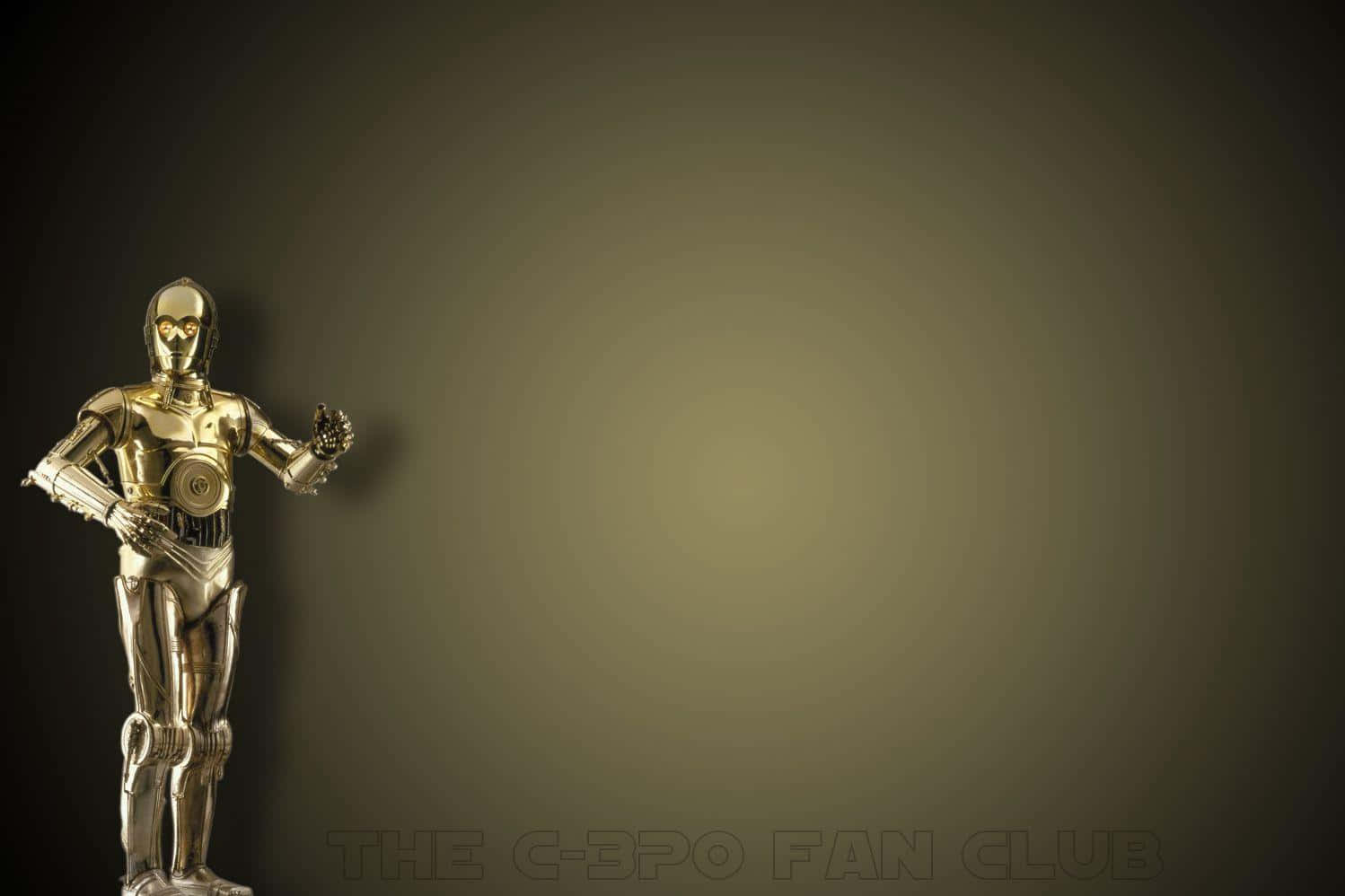 C-3PO, gold-plated, starry cosmic backdrop, HD Desktop Wallpaper