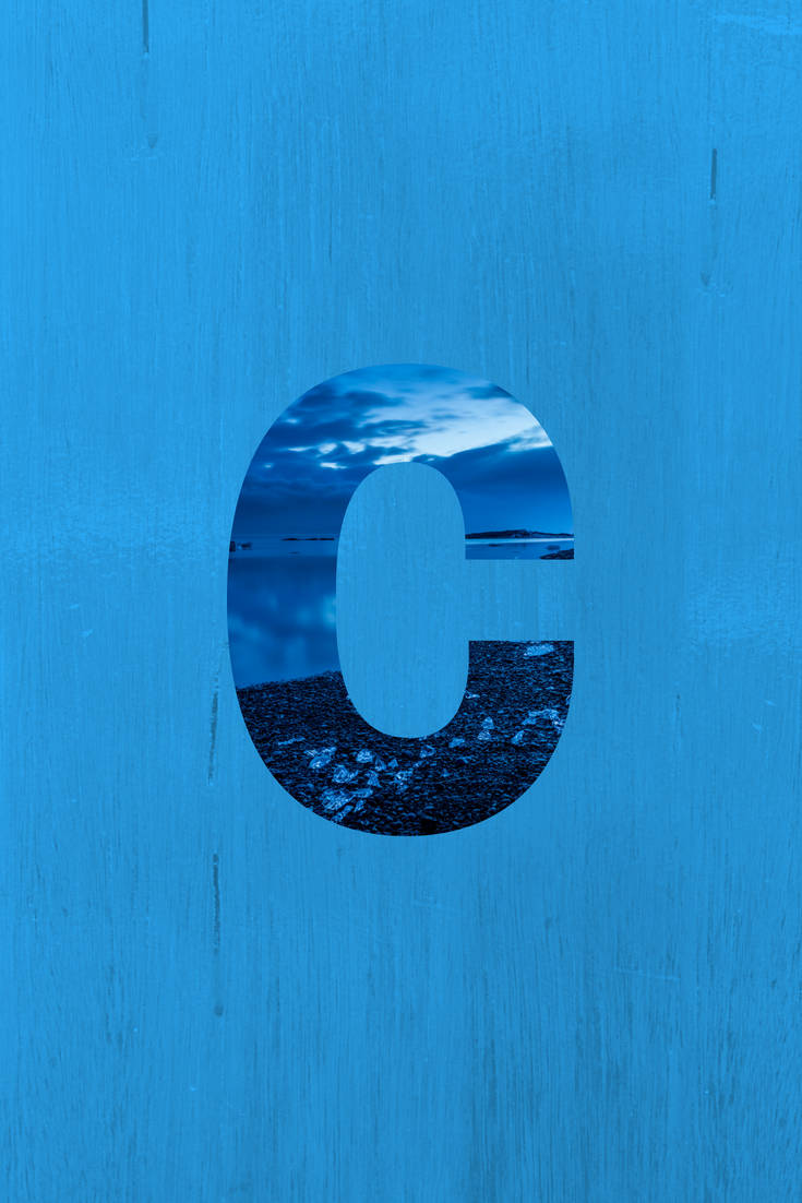 Letter C, ocean view, coastal scene, SD Phone Wallpaper