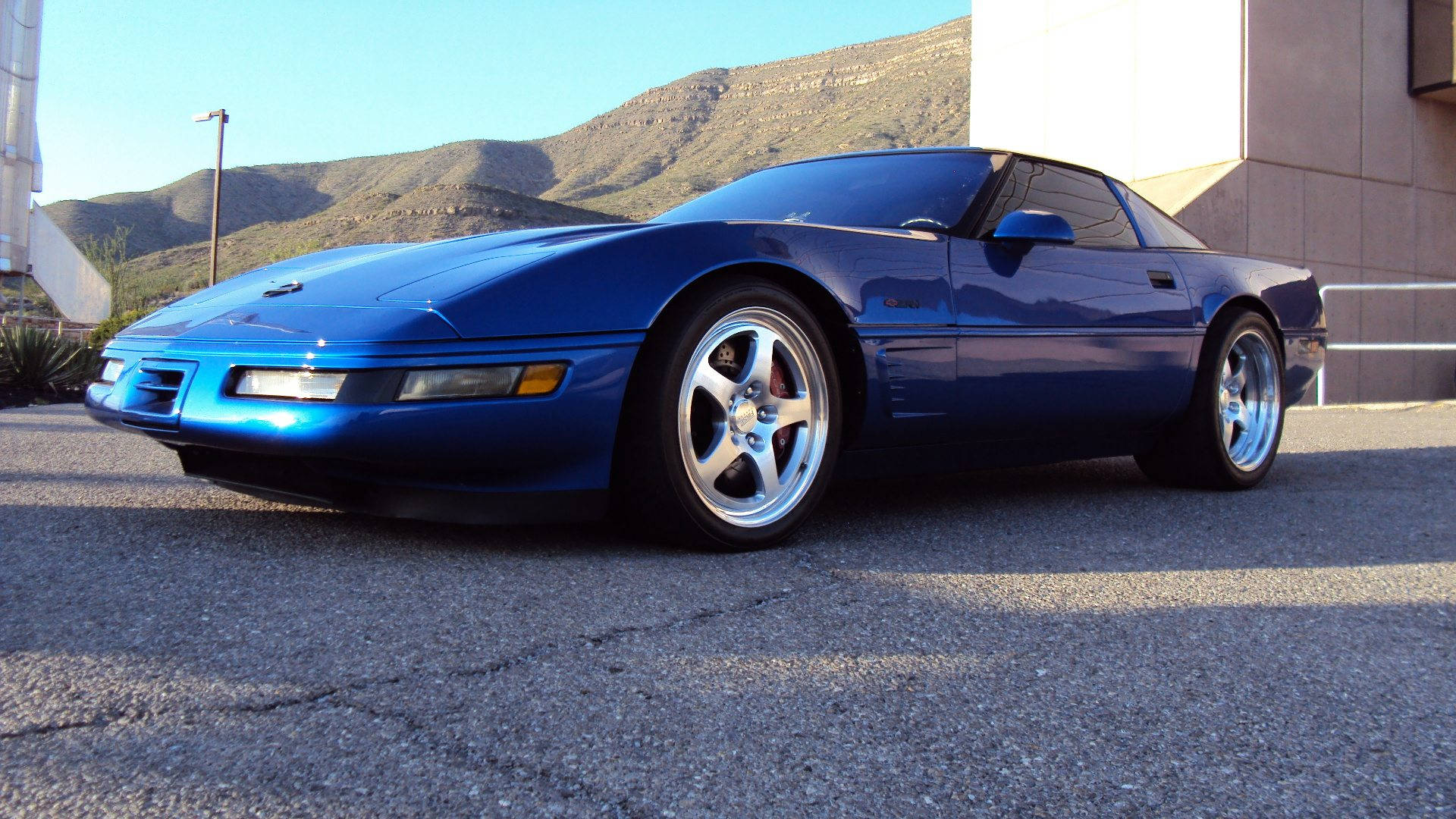 C4 Corvette, Royal Blue, glossy, Full HD Desktop Wallpaper