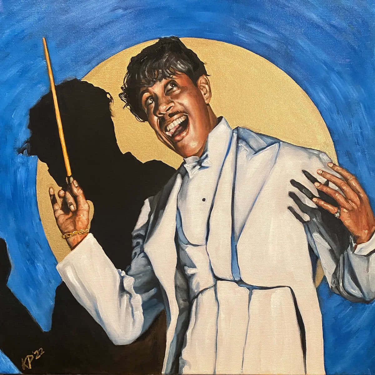 Cab Calloway, white tuxedo, baton, SD Desktop Wallpaper